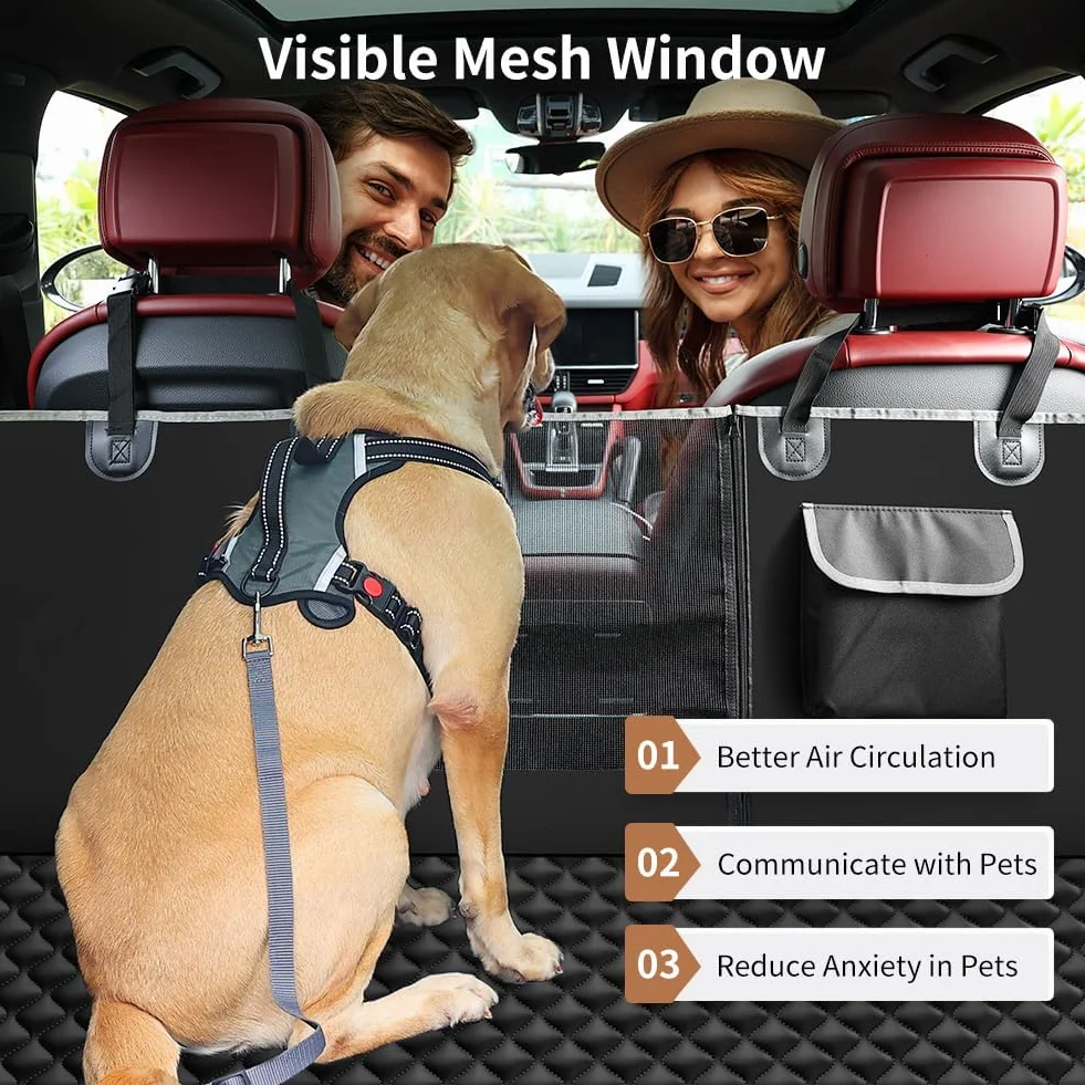 KYG Housse de Siège pour Chien Protection Voiture Imperméable Antidérapant 135x140x32cm