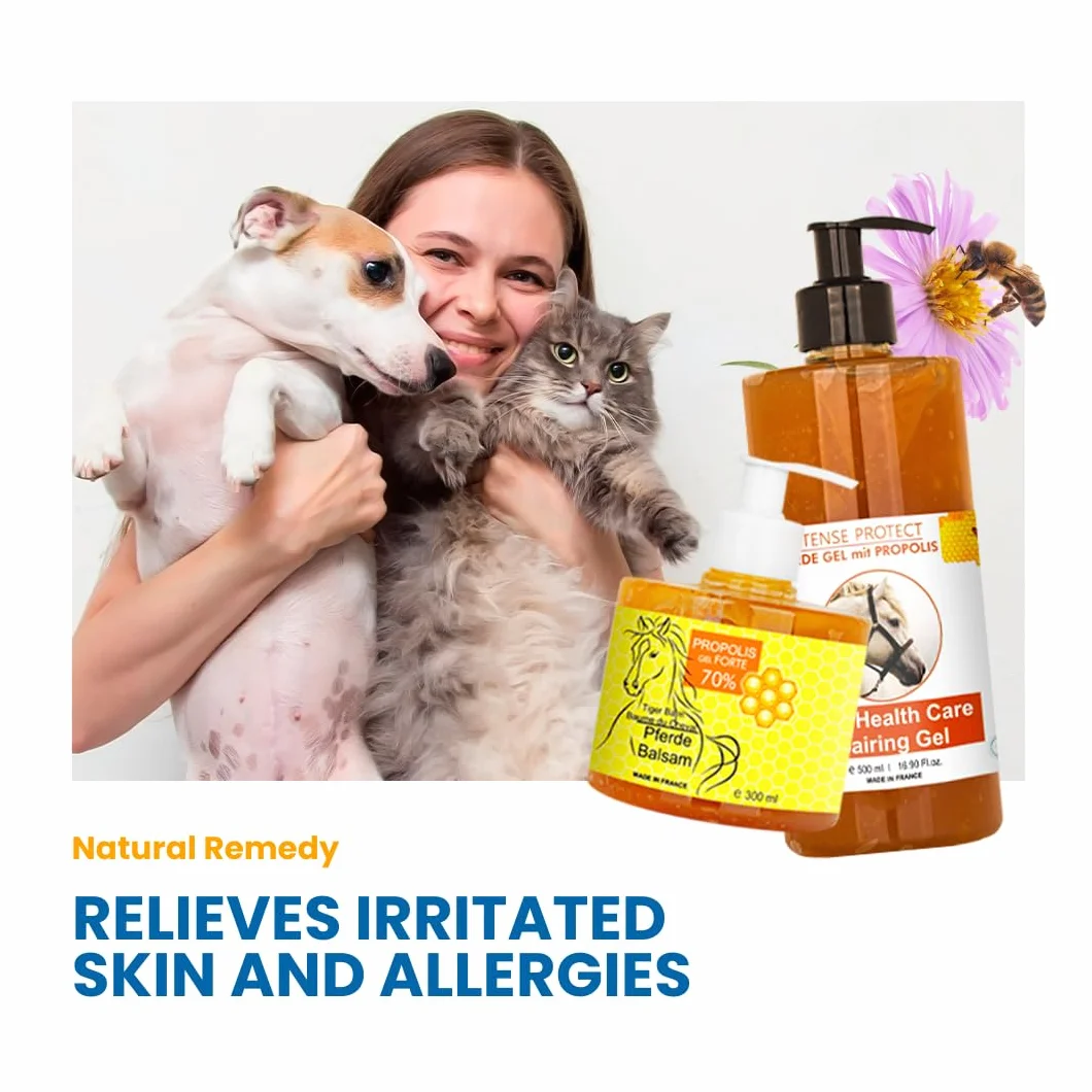 Gel Propolis Réparateur Naturel 100% Soin Cicatrisant pour Chevaux Chiens Chats 300 ml