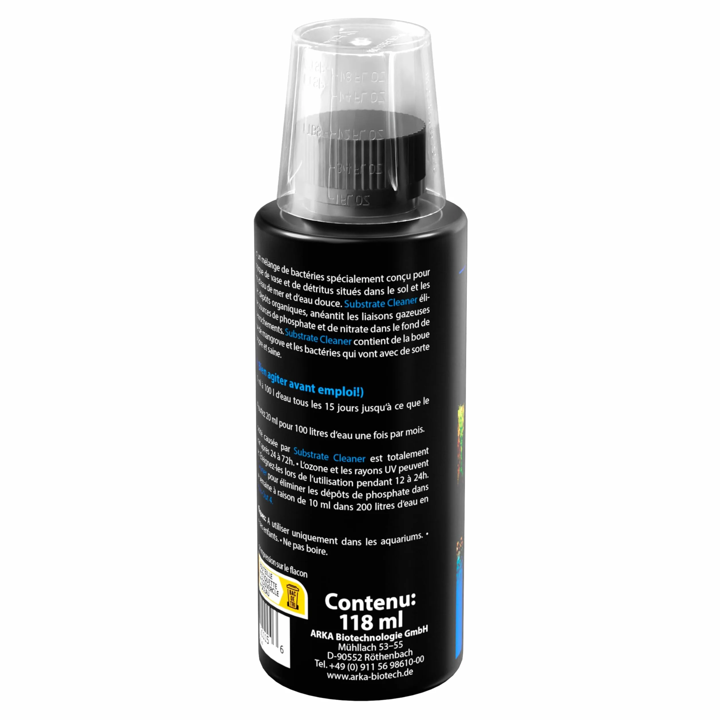 MICROBE-LIFT Substrate Cleaner – Bactéries Actives pour Éliminer Vase et Saleté dans Aquarium Eau Douce et Eau de Mer