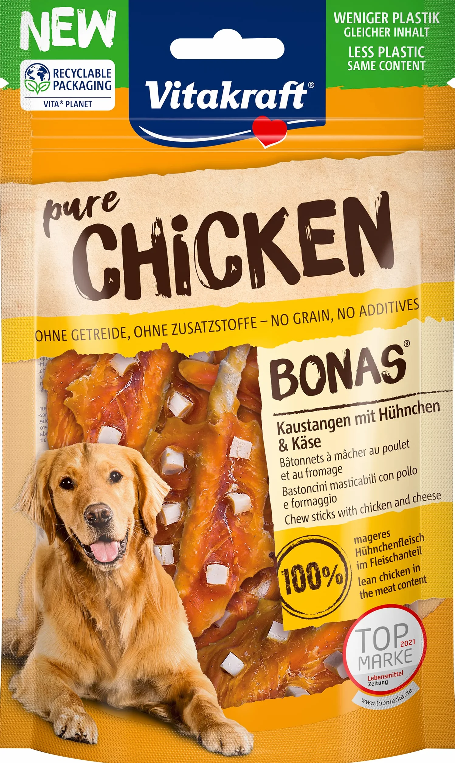 Vitakraft Bonas Friandise pour Chien Filets Poulet et Fromage