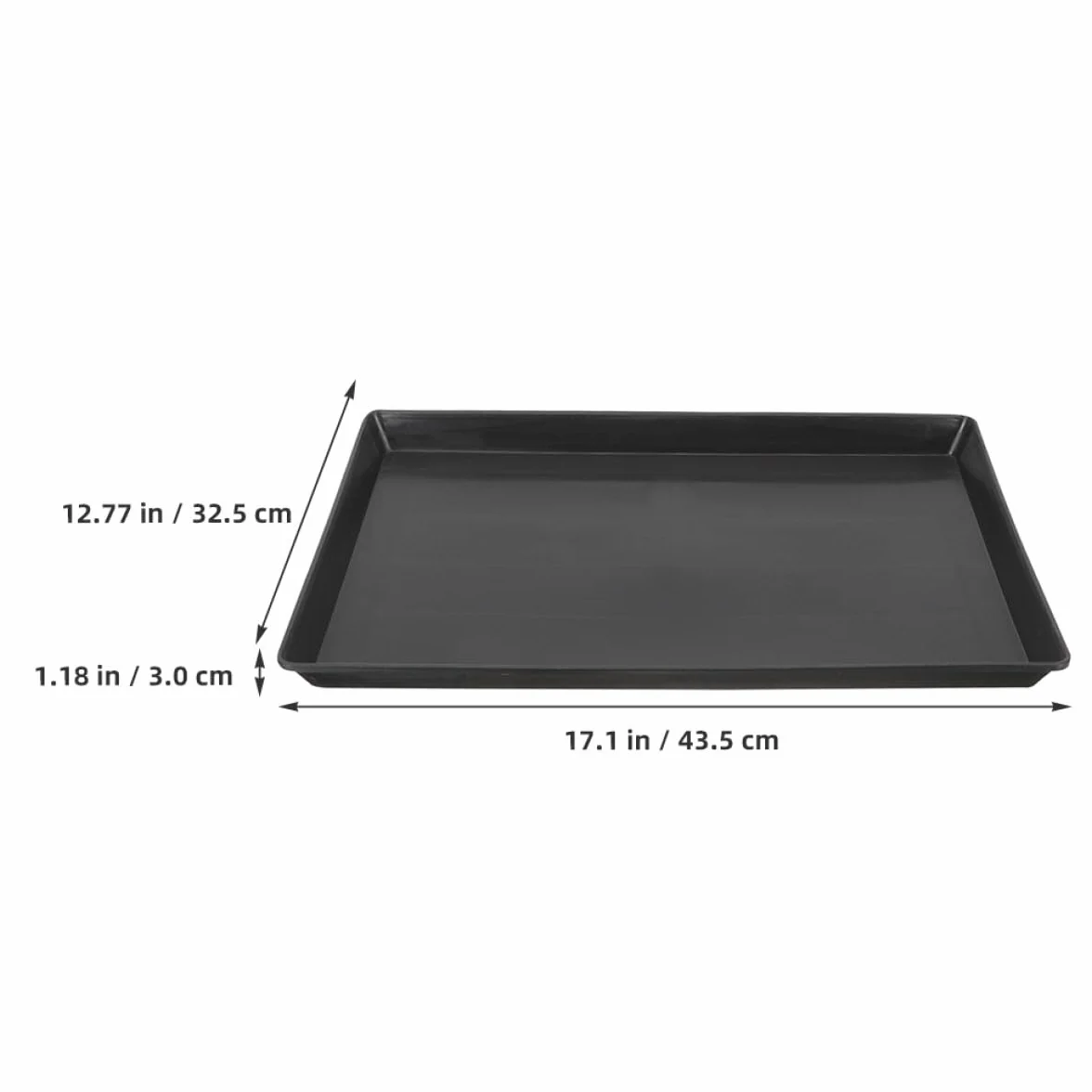 Plateaux en Plastique Noir Plateau de Remplacement pour Cage Lot de 2