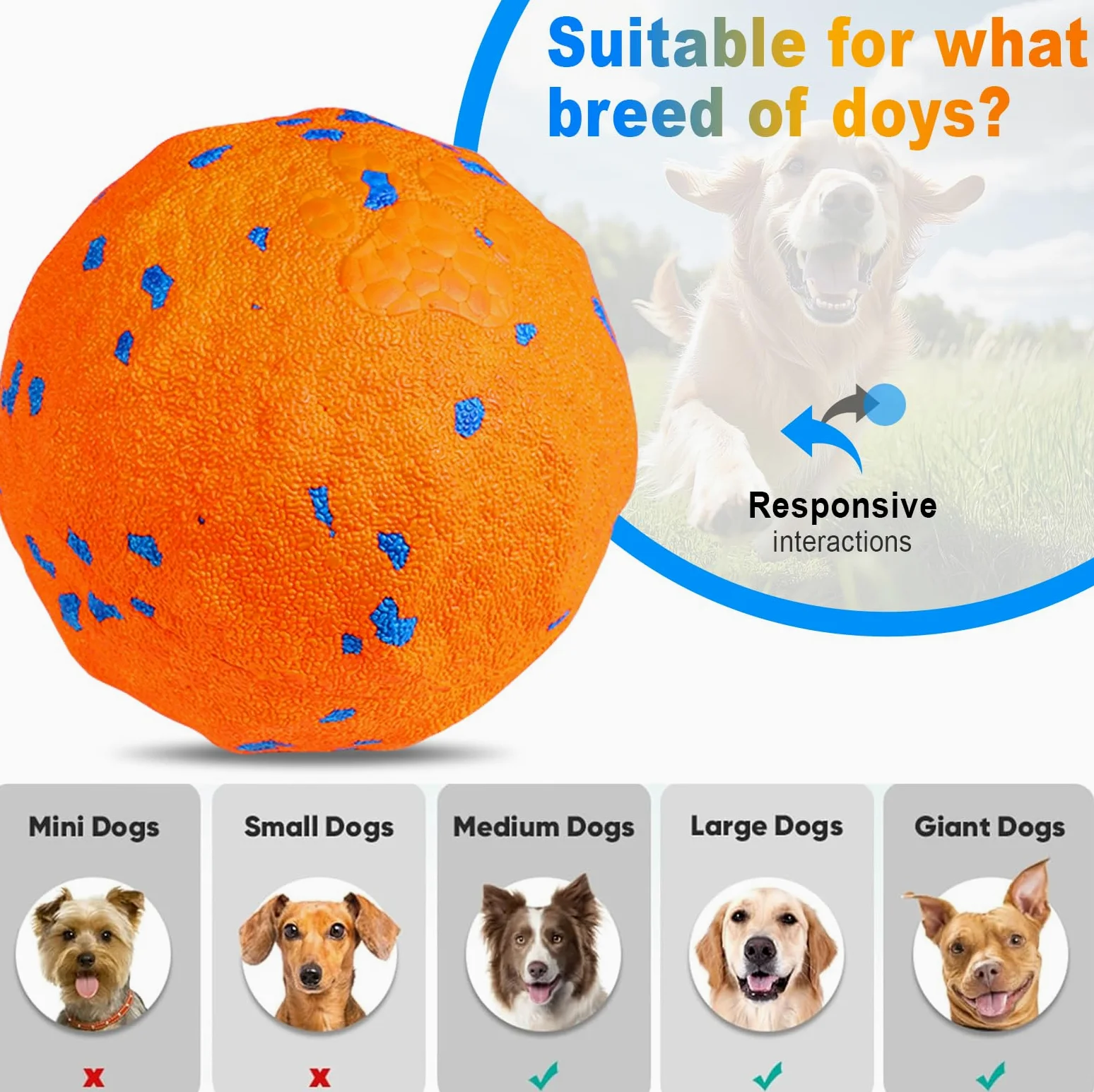 Jouet interactif pour chien, mouvement automatique, jouet à mâcher rebondissant, matériau E-TPU, convient pour les chiens de grande et moyenne taille, utilisé pour soulager l'ennui et