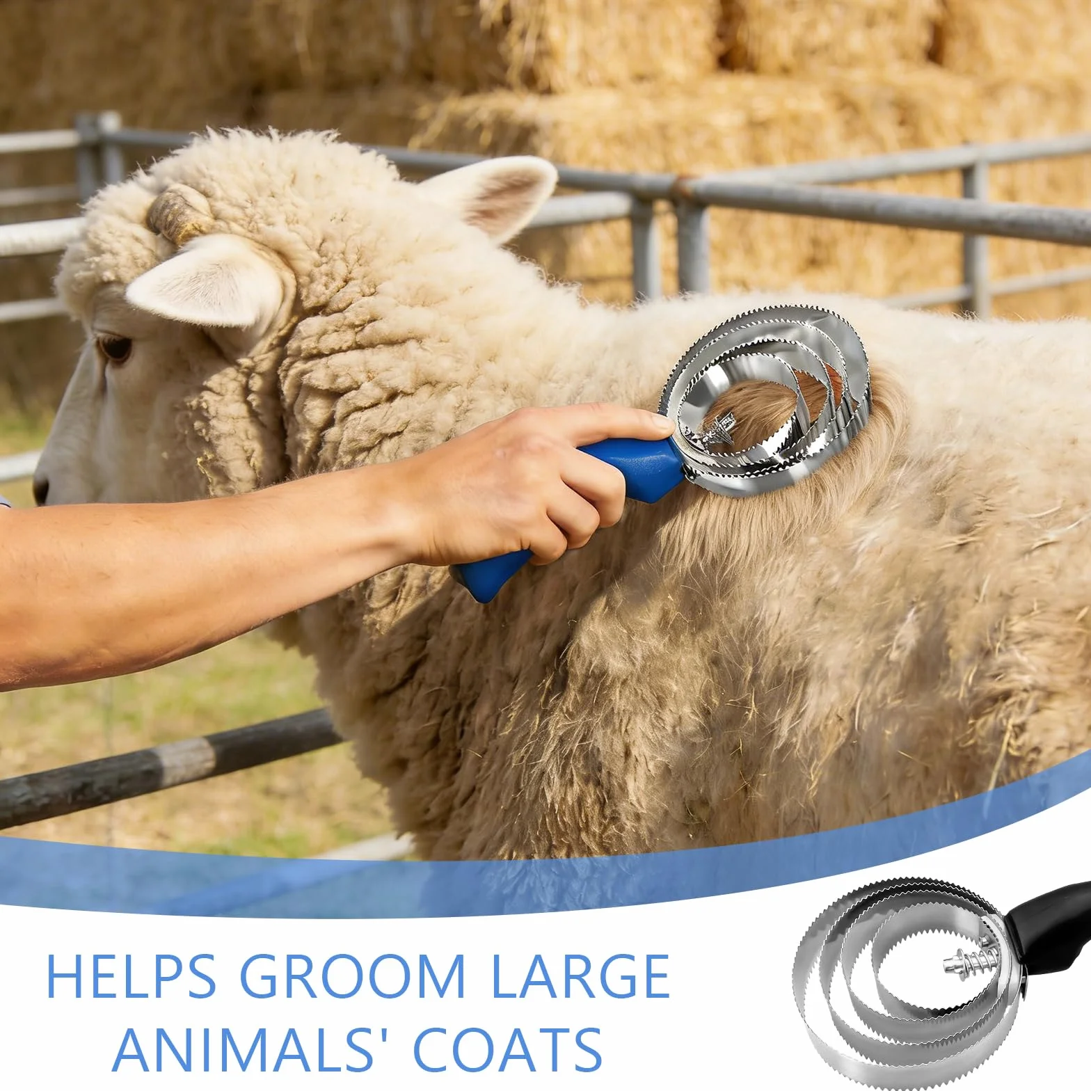 Brosse Double Face pour Cheval Etrille Peigne Curry Démangeaisons Changement Pelage