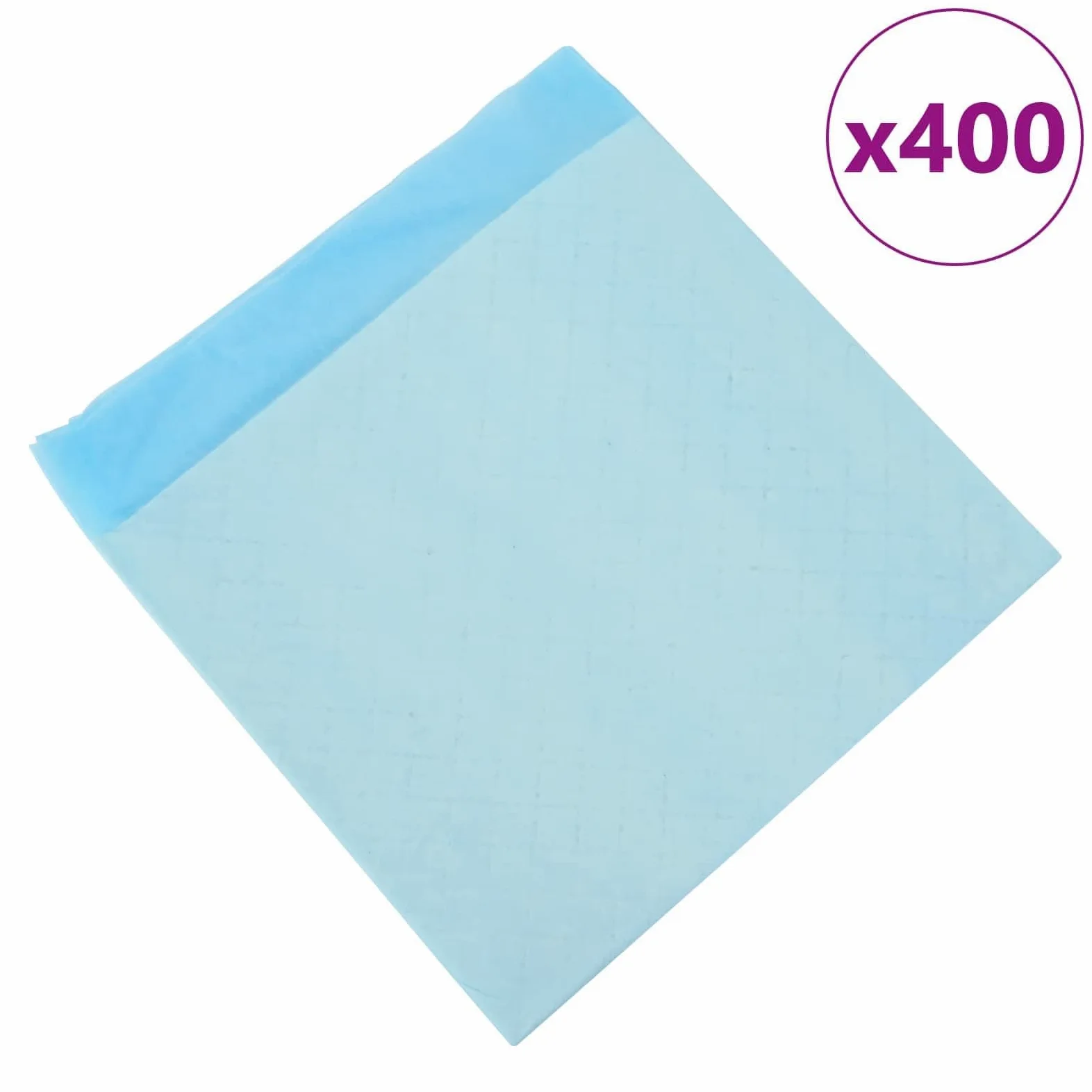 Lot de 400 tapis de dressage pour chien en tissu non tissé bleu et blanc | Parfum citron, absorbant, anti-fuite, neutralisant les odeurs, jetable