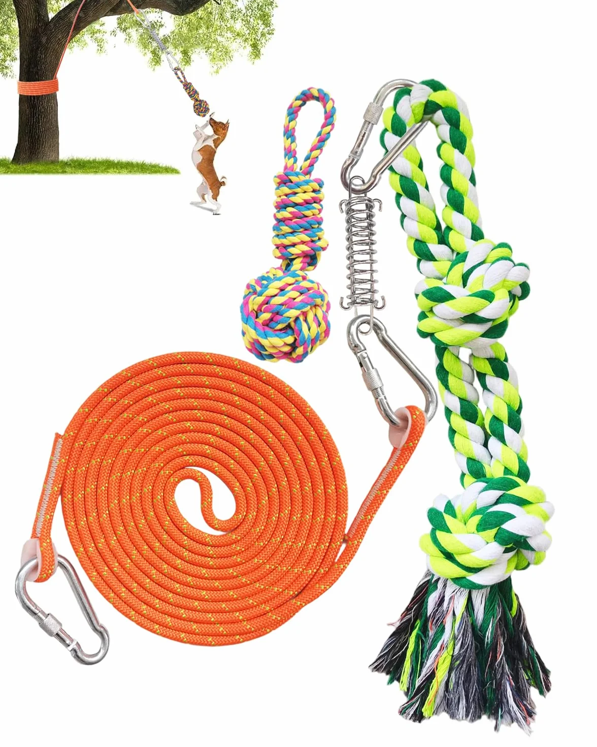 Jouet à Mâcher Chien élastique Indestructible 100% Coton Tir à la Corde