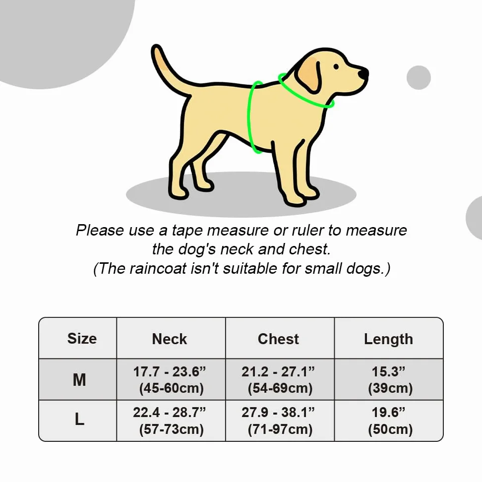 TSPRO Premium Manteau Chien Imperméable, Bandes Réfléchissantes, Fermeture à Scratch Réglable, Oeillet pour Laisse, pour Chiens Petits à Moyens, Promenades en Pluie (Gris, Taille M)