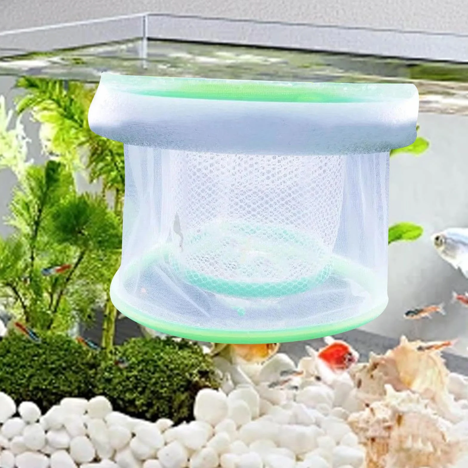 Sharplace Filet d'élevage d'aquarium en Nylon flottant pour guppys, alevins et poissons agressifs