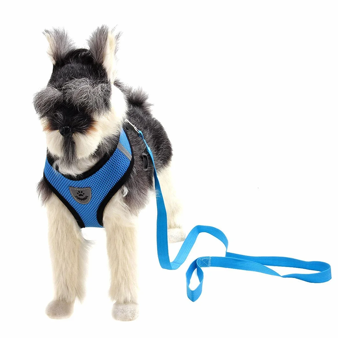 Harnais S Bleu aéré pour chat chiot laisse offerte même couleur LIFE UTILITY petit animal anti-traction réglable 4 tailles 5 couleurs