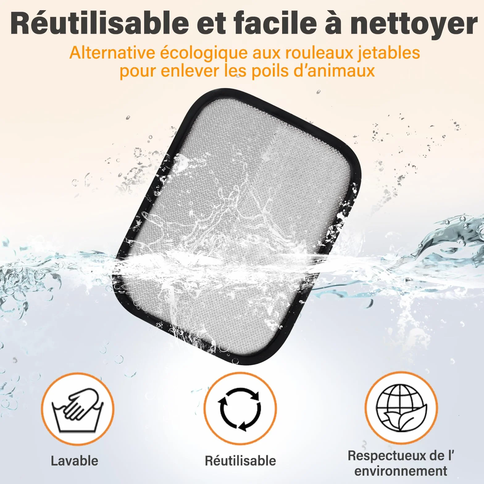 Gant Anti Poils Animaux Amélioré Réutilisable Électrostatique pour Meubles, Vêtements & Tapis