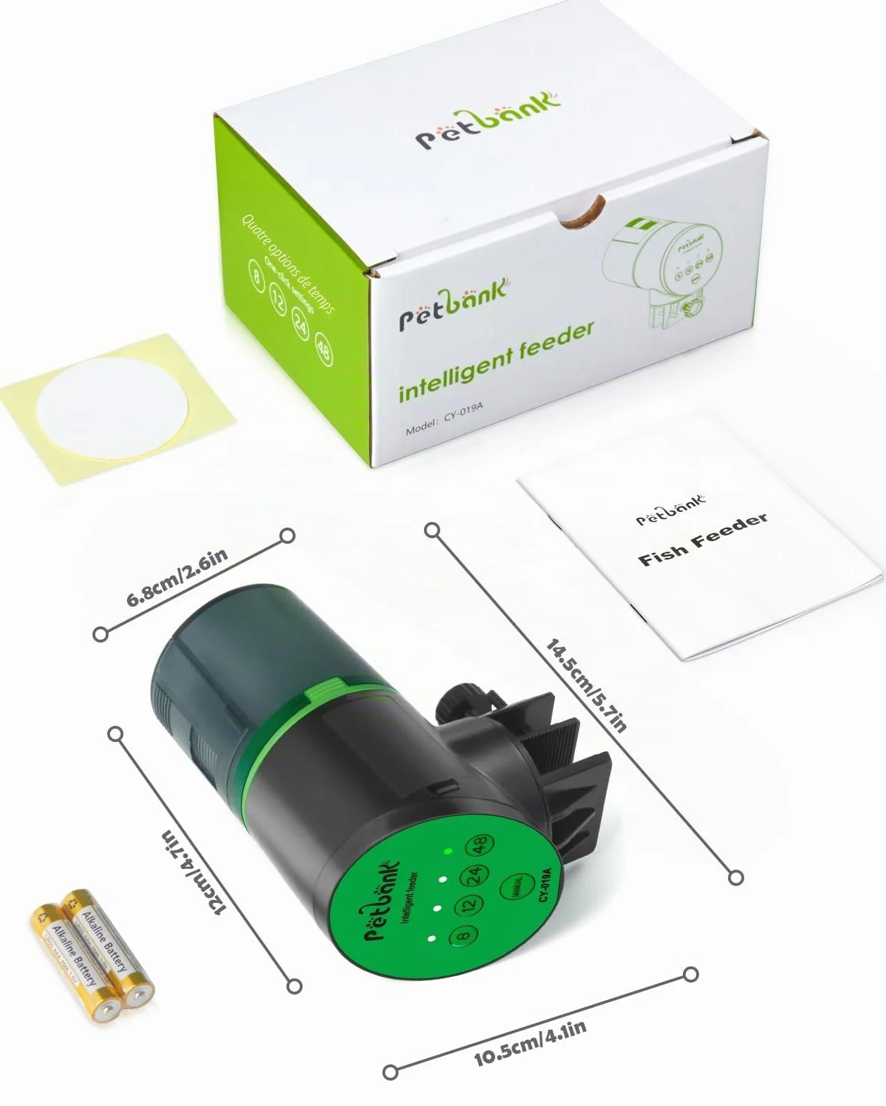 Mangeoire automatique pour poissons avec minuteur et piles AAA