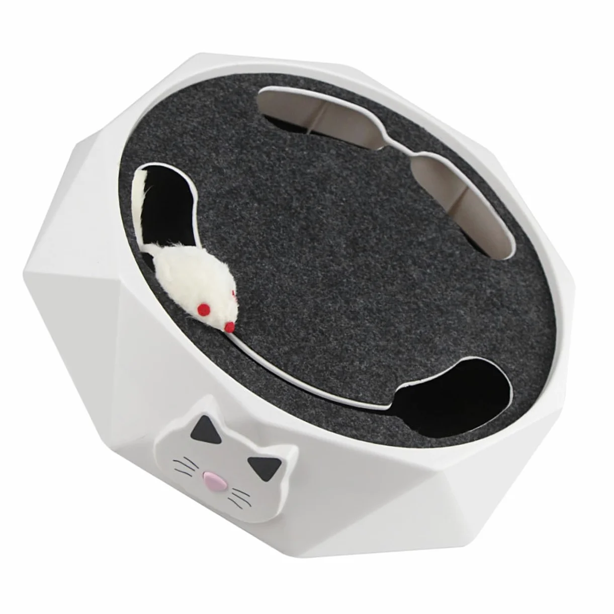Toddmomy Jouet Interactif Automatique pour Chat Souris Électronique Blanche en Abs, Fonctionnant sur 3 Piles AA, Portable pour Exercice et Amusement des Chatons