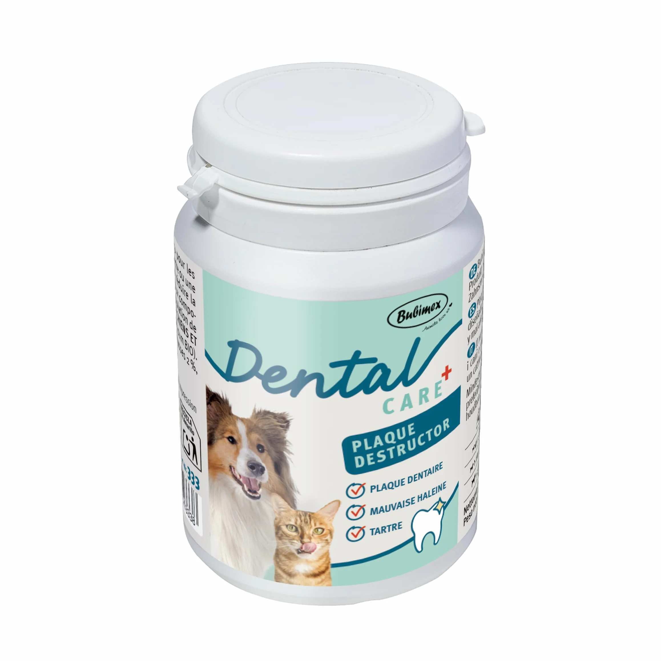 BUBIMEX Plaque Destructor Hygiène Bucco-Dentaire Chien Chat 100% Algue Brune 80 g