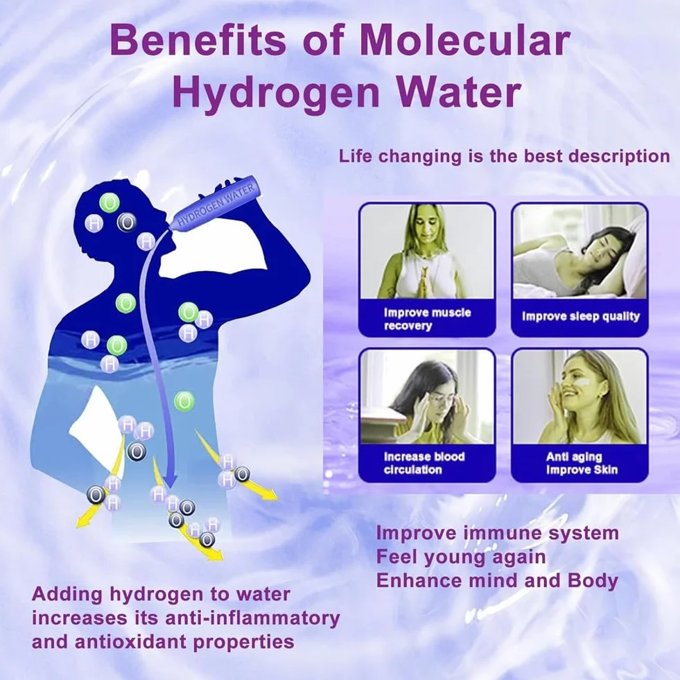Testeur de niveau d'hydrogène numérique H2/ORP/Temp pour eau hydrogénée