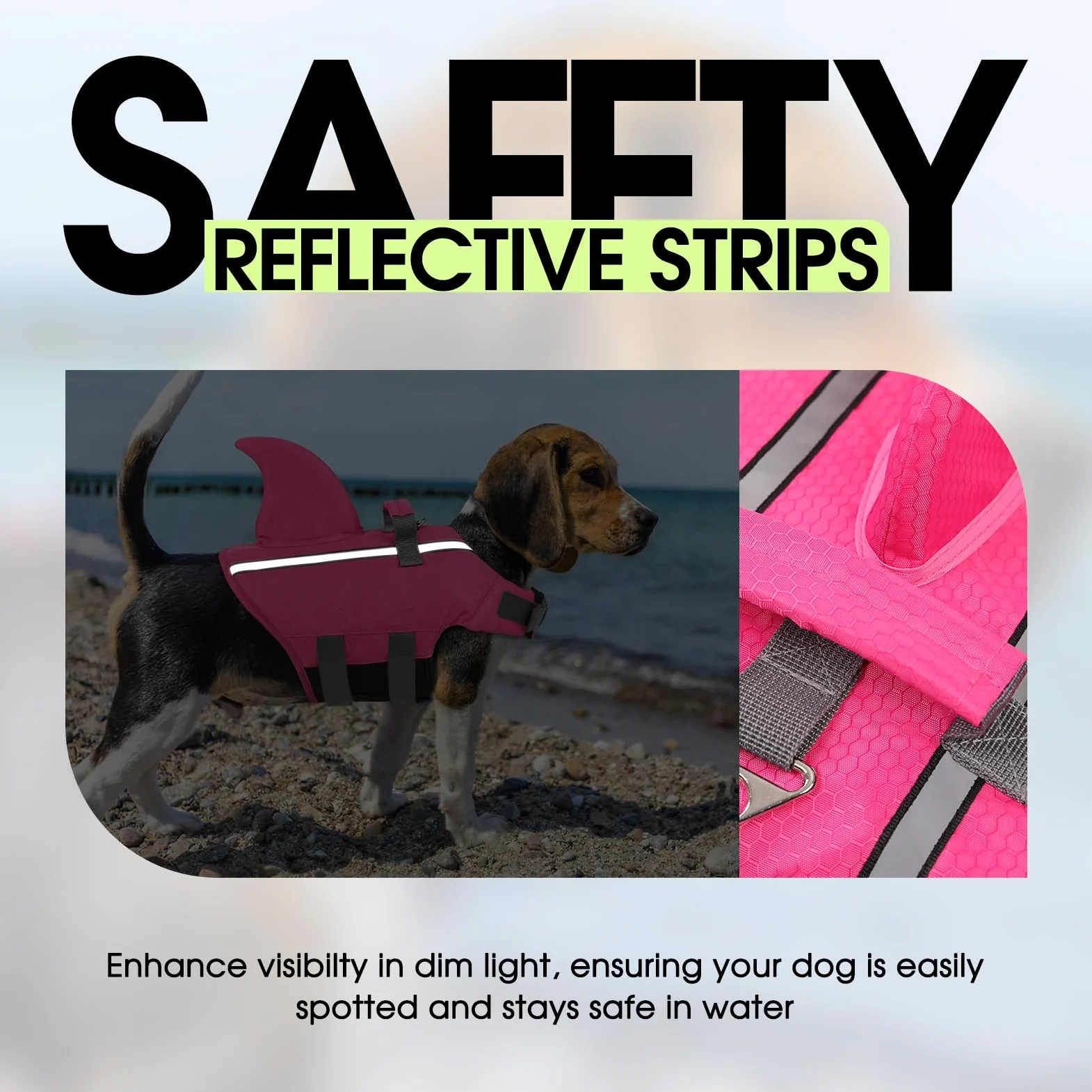 SUNFURA Gilet de sauvetage pour chien taille XS, gilet de sauvetage pour chiens avec bandes réfléchissantes, gilet de sécurité pour animaux de compagnie pour la natation, le bateau, le bouledogue