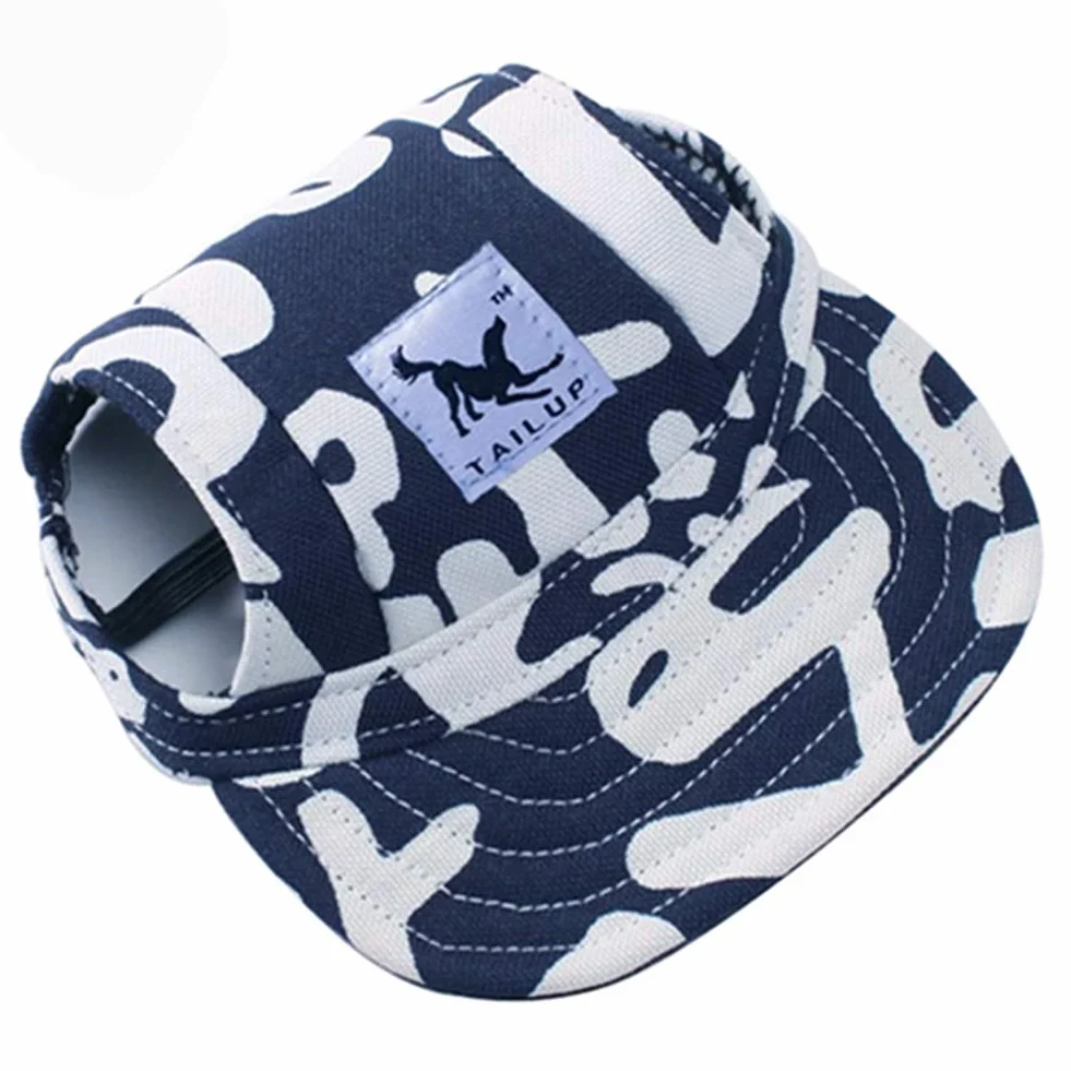 Bonnet de baseball réglable Sunbonnet - Protection solaire - Pour chiens de petite taille et moyenne et grande taille M bleu foncé