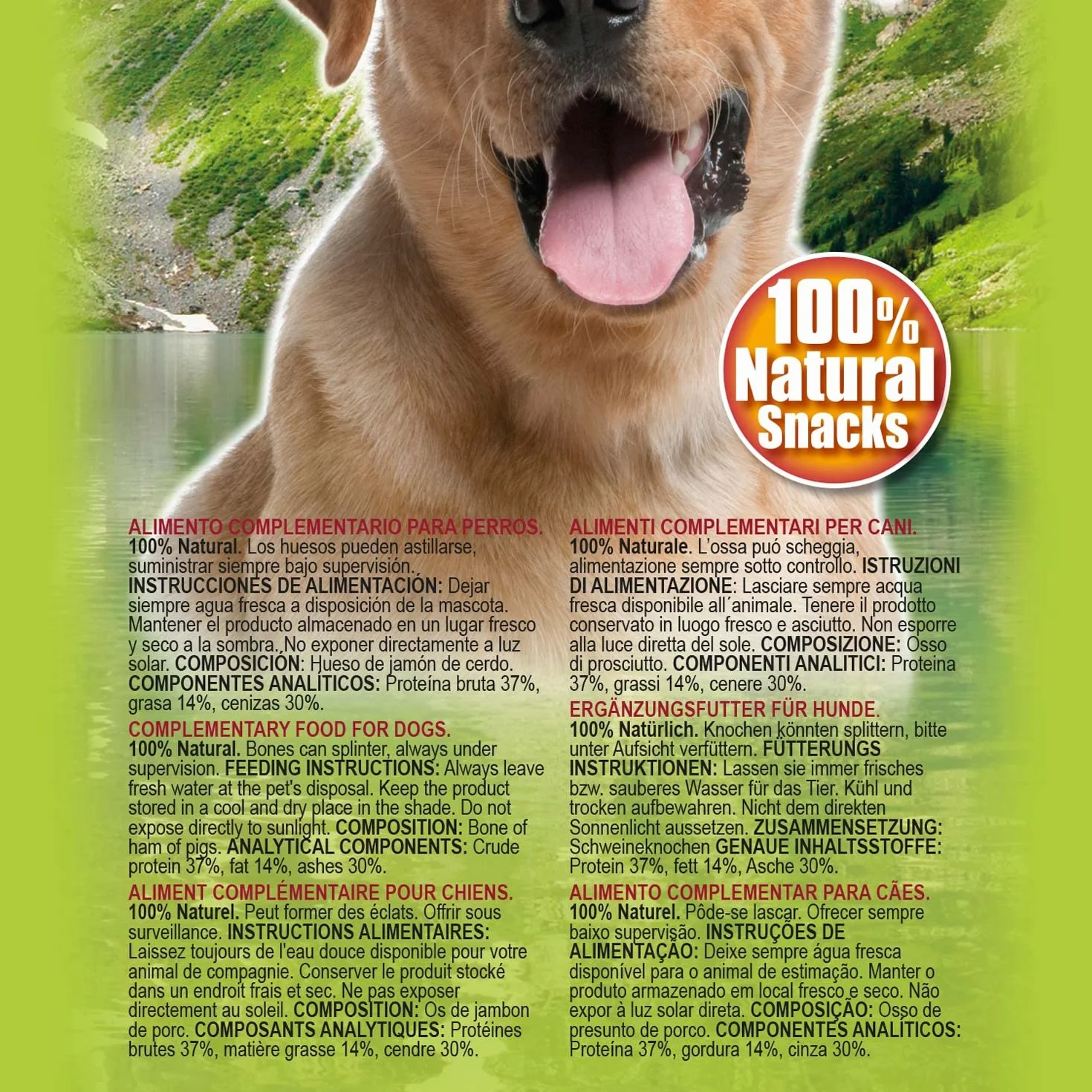 ARQUIVET 3 Petits os de jambon serrano - 100% collation de porc naturel pour chiens