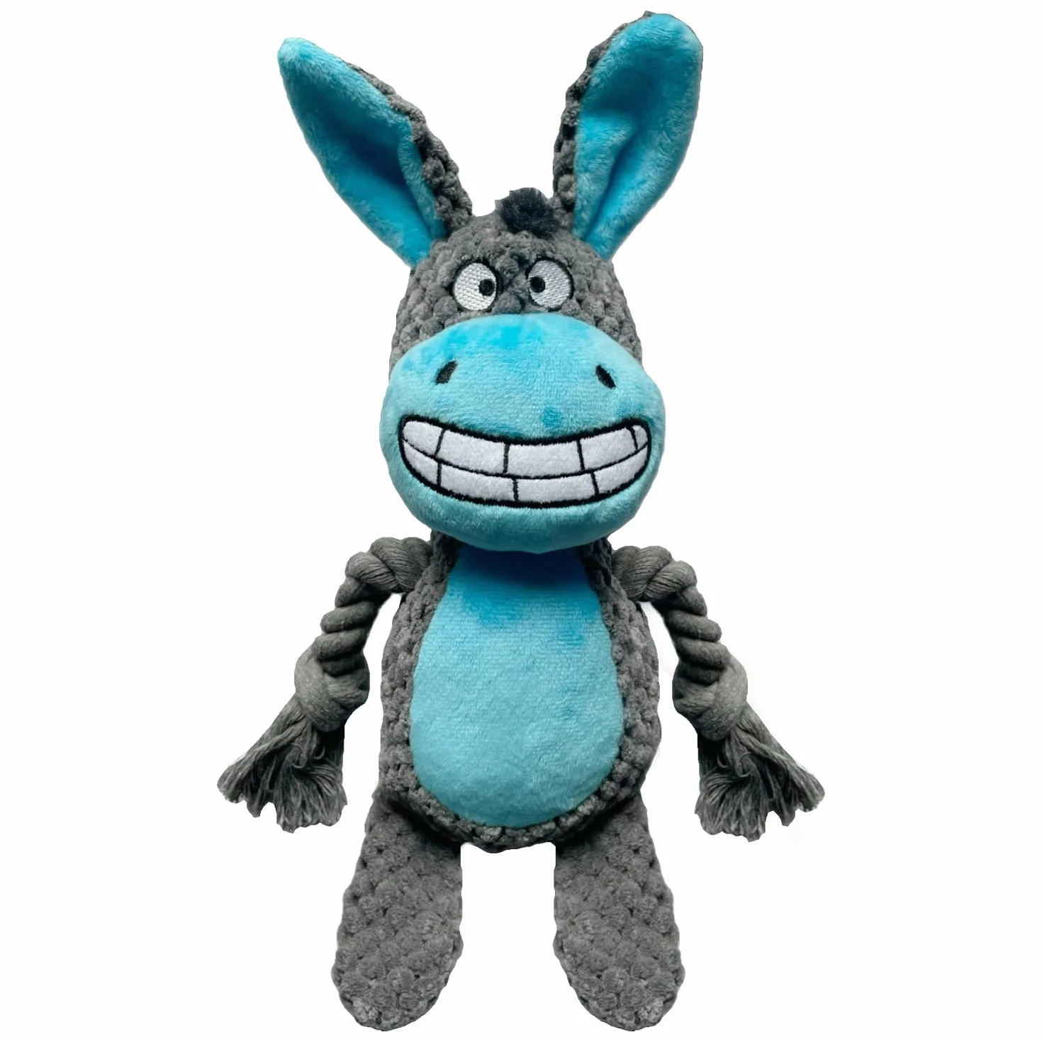 Jouet pour Chien en Peluche Indestructible avec Papier Crépitant Interactif en Forme d'Âne