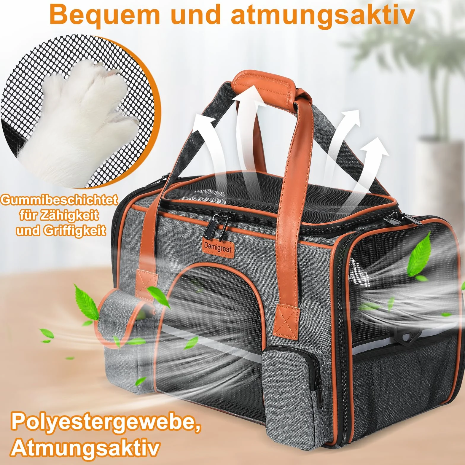 Sac de transport pliable pour chat, chien jusqu'à 7 kg, respirant, pour chiens de taille moyenne, petits chiens, chats, sac de transport pour chien