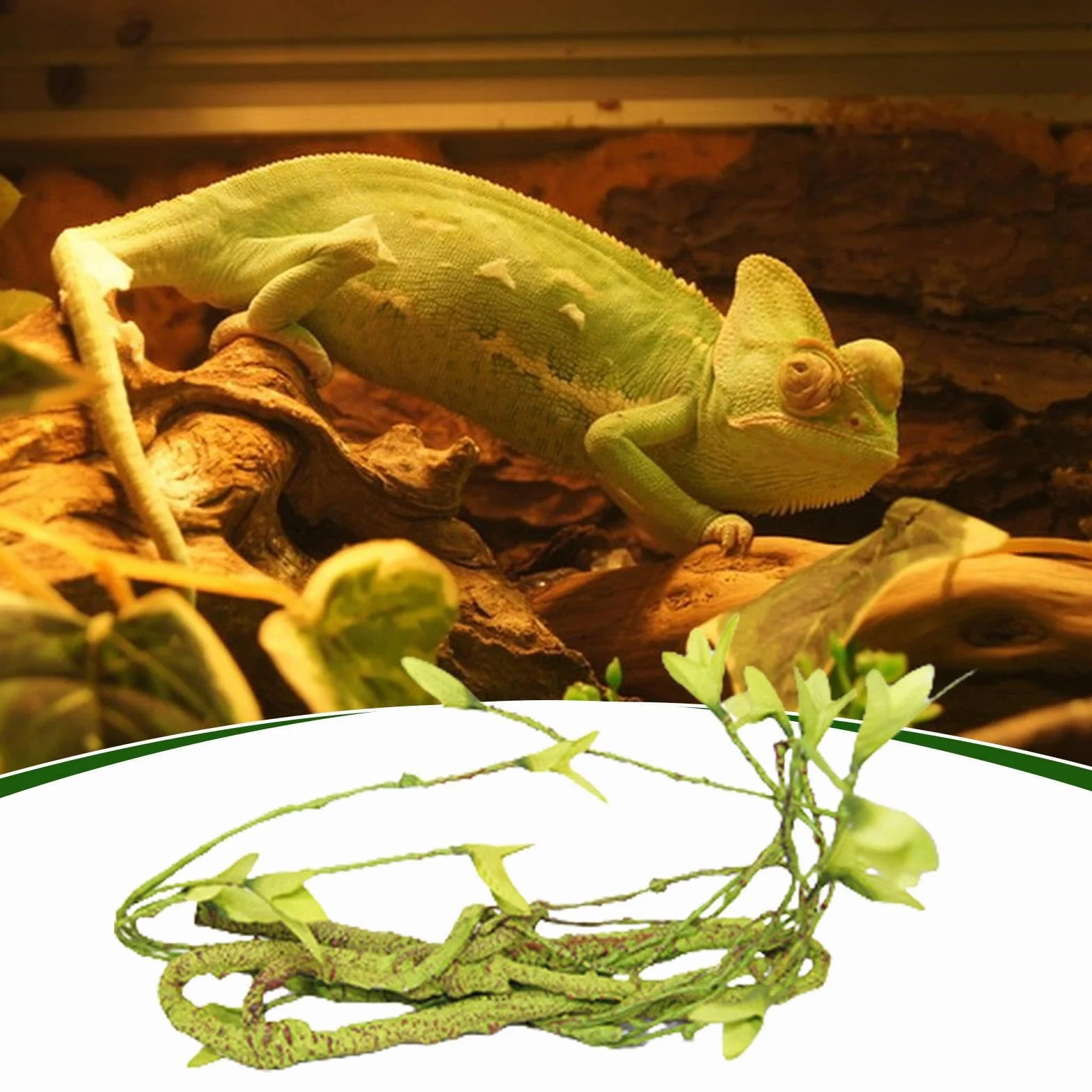 Générique Branches pour Reptiles Grimpeurs - Accessoires De Cage pour Caméléons | Décor De Vignes Artificielles Naturelles pour Dragon Barbu Grenouille Serpent Crabe De Terre Tarentule