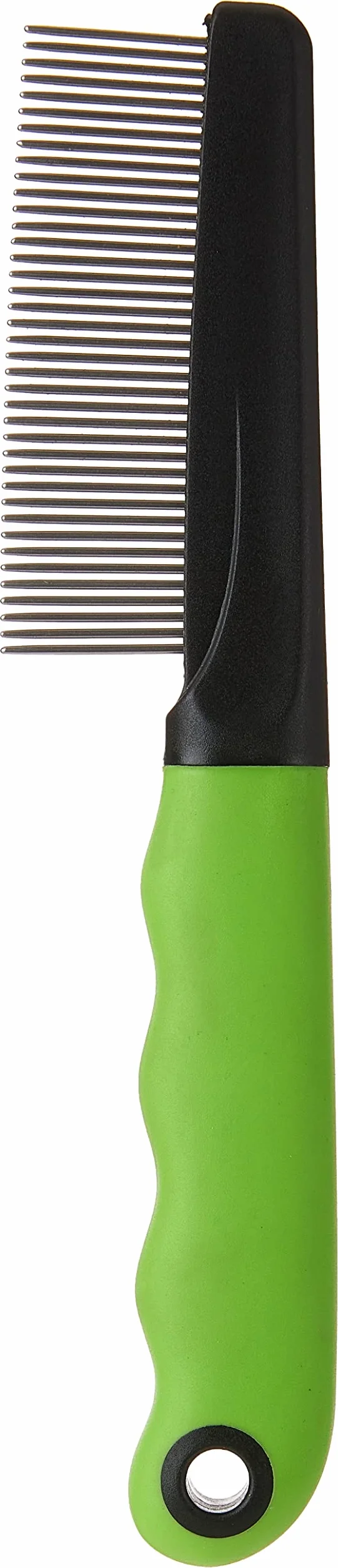 Ferplast Peigne pour chiens et chats poils moyens et longs dents chromées arrondies manche antidérapant