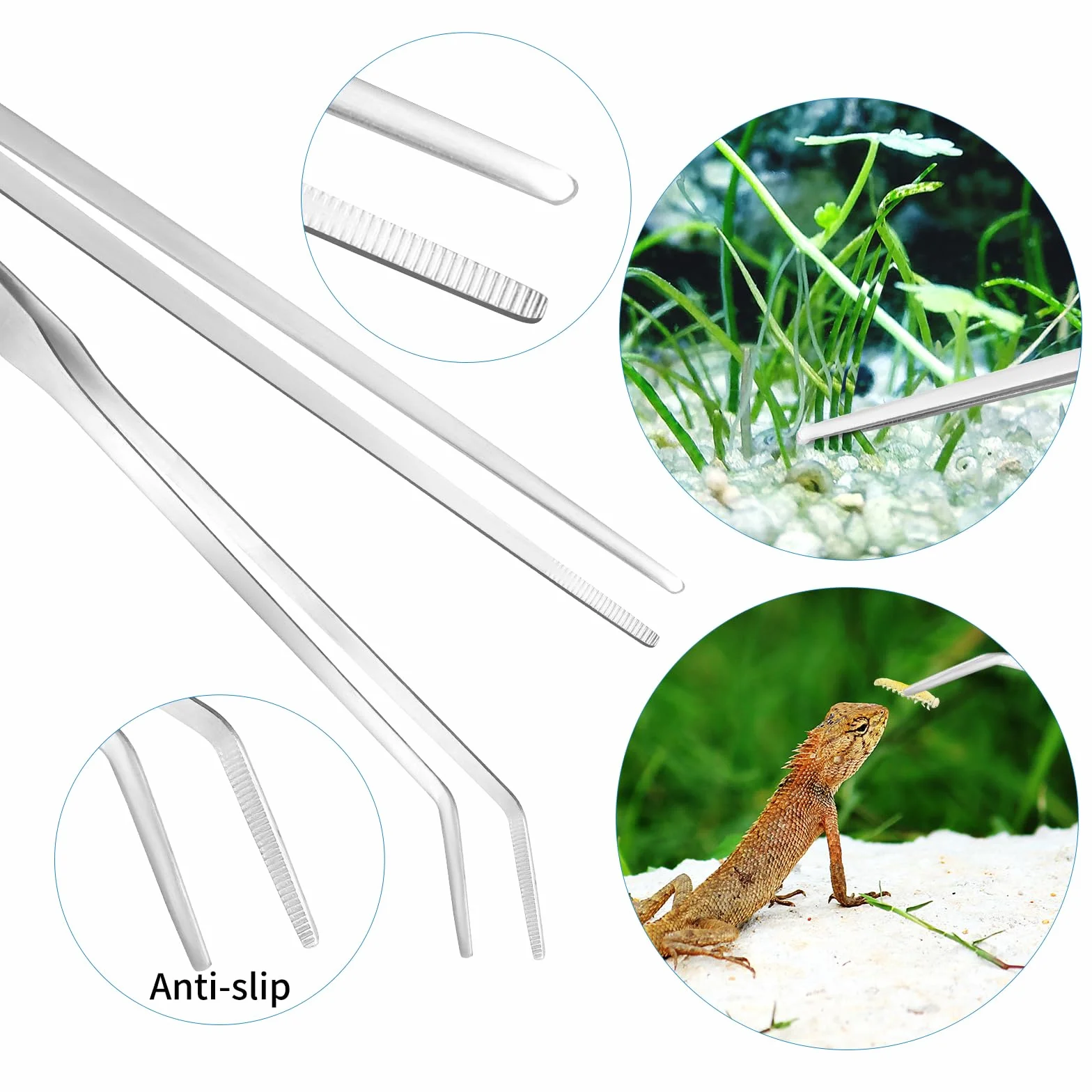 Aquarium Kit Outil Accessoires en Acier Inoxydable, 3 Pack Poisson Starter Kits