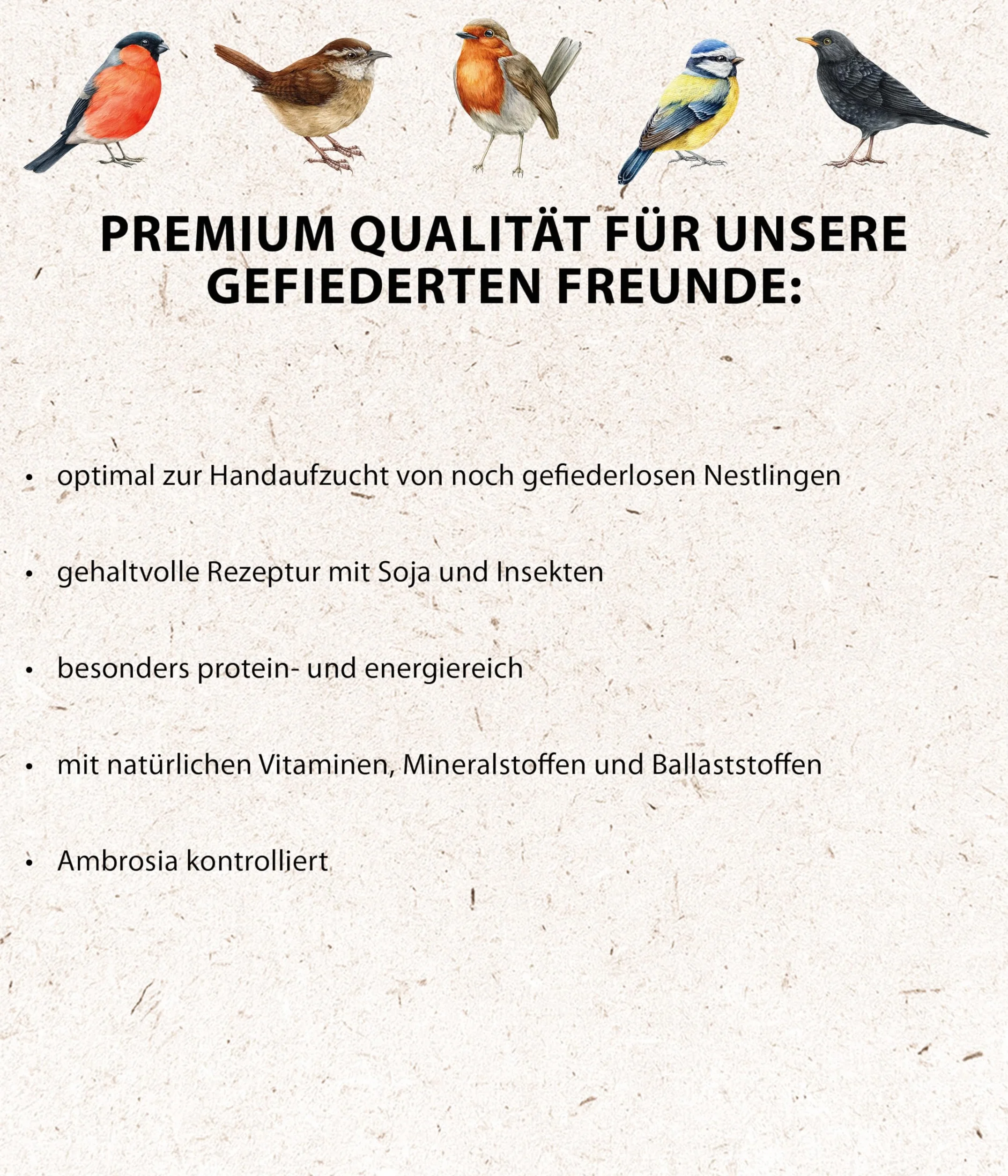 Dehner Natura Premium Nourriture pour Oiseaux Sauvages, Nourriture pour oisillons, 100 g