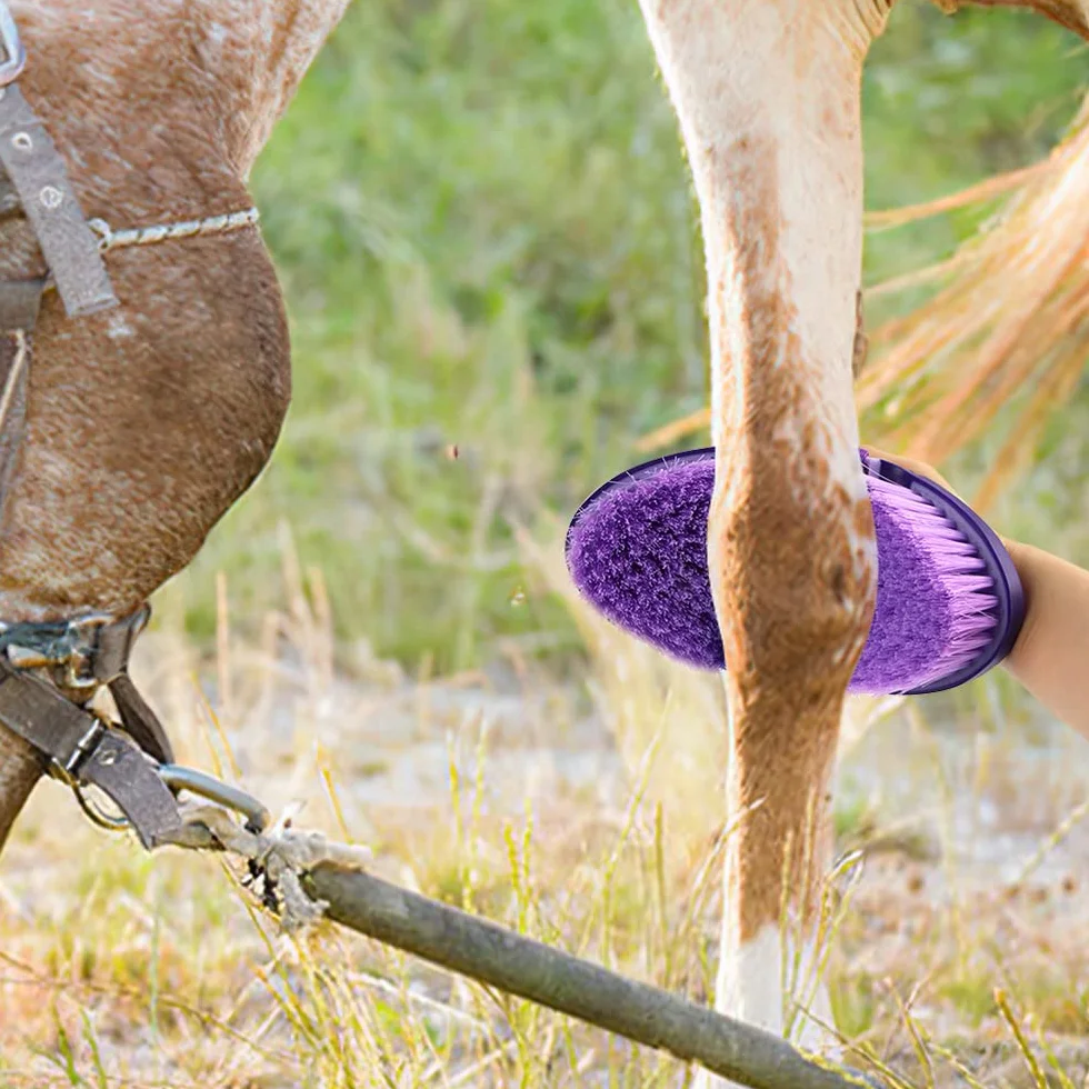 Brosse de Cheval Hillylolly Douce Poil Massage Pansage Chevaux Mue Racines Nettoyage