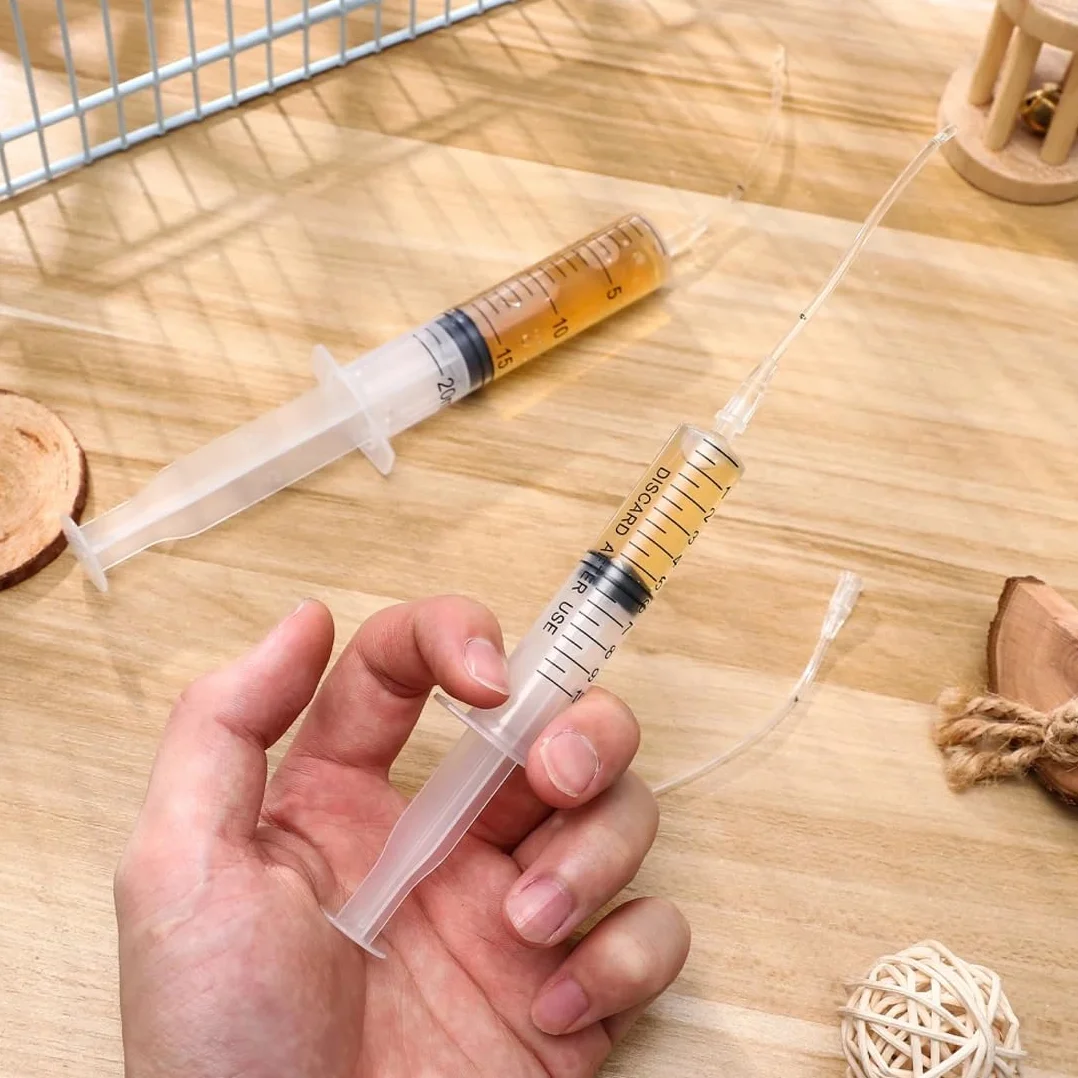 Tubes d'Alimentation 10 ml pour Jeunes Oiseaux et Perroquets, Seringue Alimentaire Facile à Nettoyer