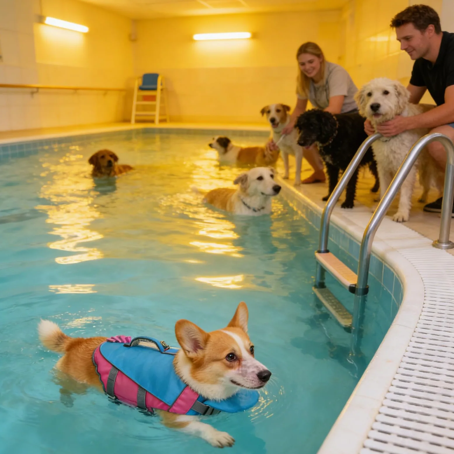 Gilet de Sauvetage pour Chien Flottant, détachable et ajustable | Veste Flottaison Chien Accessoires Animaux pour chiot, petite, moyenne, grande race piscine plage lac rivière bateau