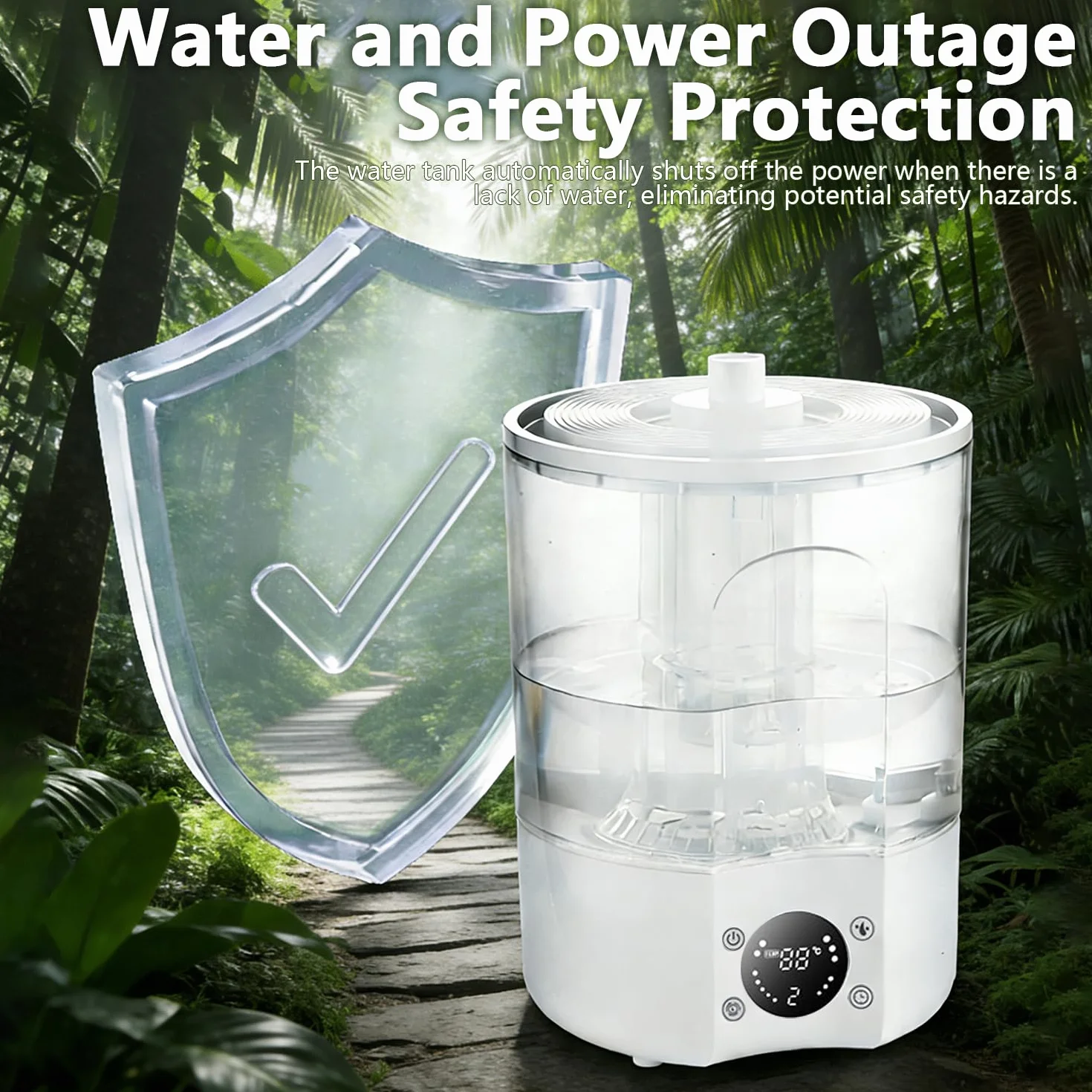 Humidificateur pour Reptiles 4 L Grand Réservoir Brumisateur pour Terrariums avec Télécommande et 2m Tuyau Diffuseur Ultra-silencieux