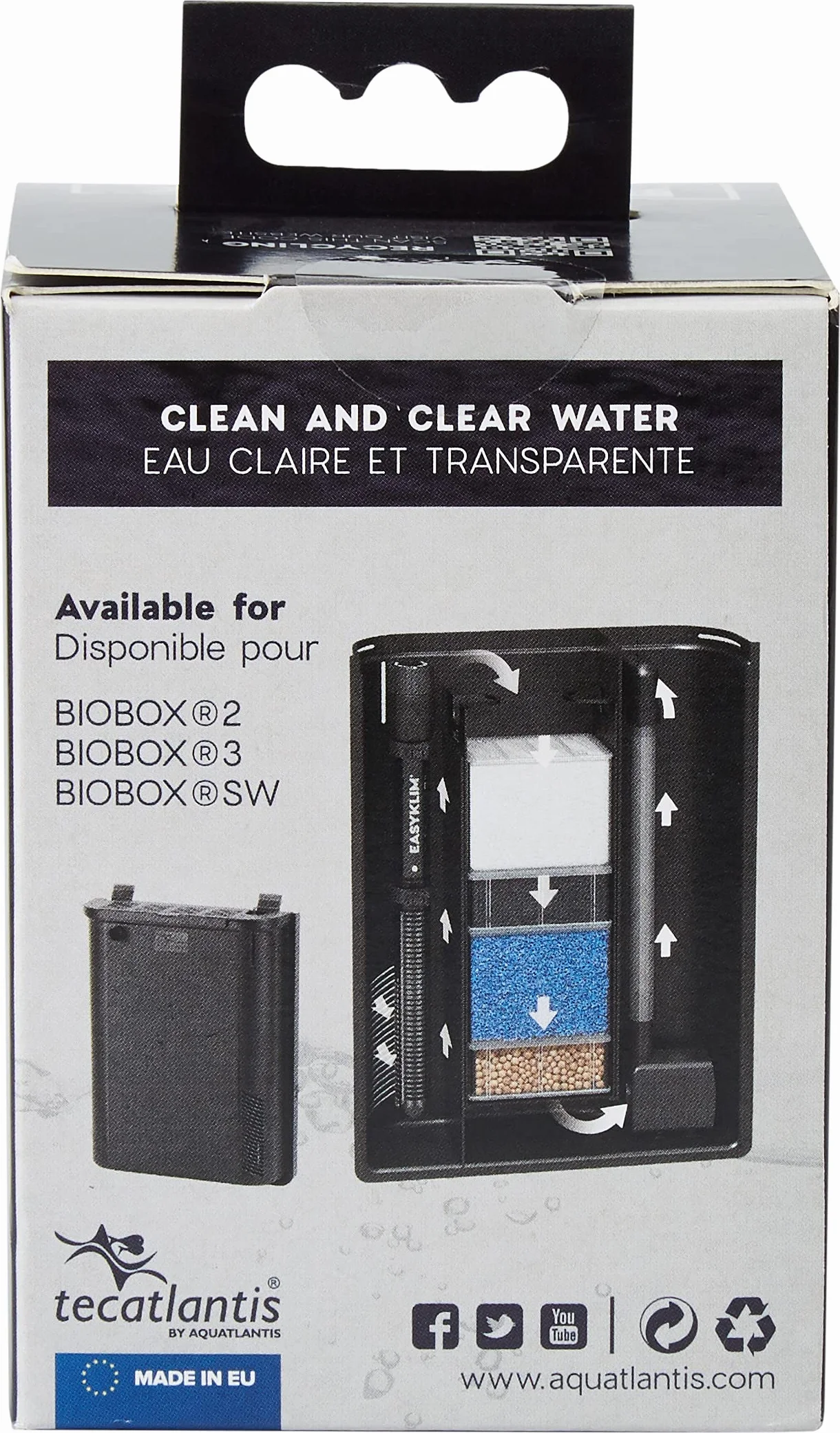 Tecatlantis Easybox Ouate Recharge Filtrante pour Filtres Biobox 2/3 Aquariophilie