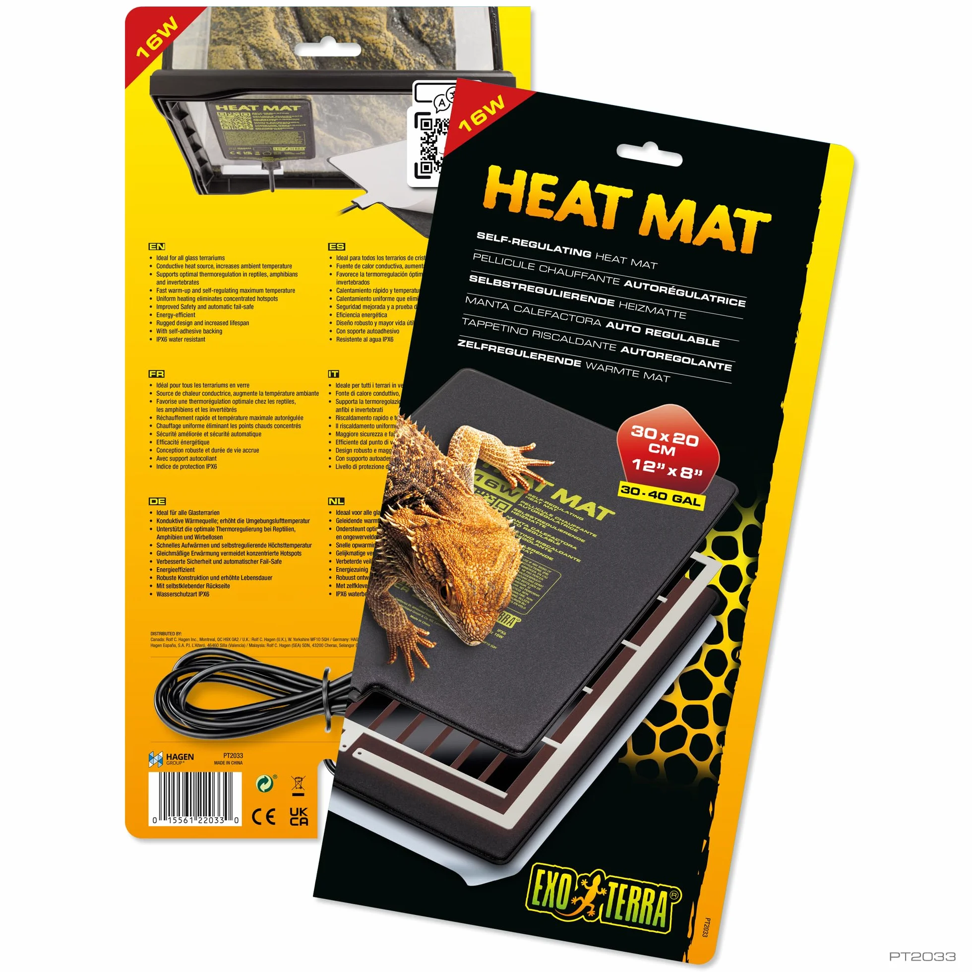 Exo Terra Couverture Thermique Automatique réglable 16 W pour Reptiles