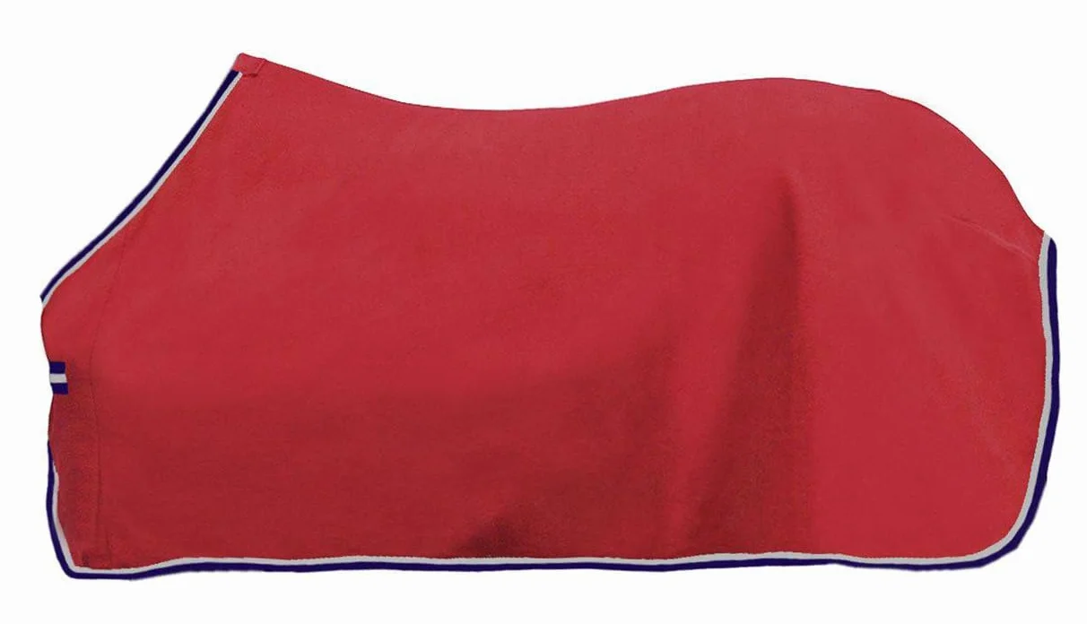 HKM Couverture Rafraîchissante Madrid Chevaux Rouge 115-165 cm Polaire