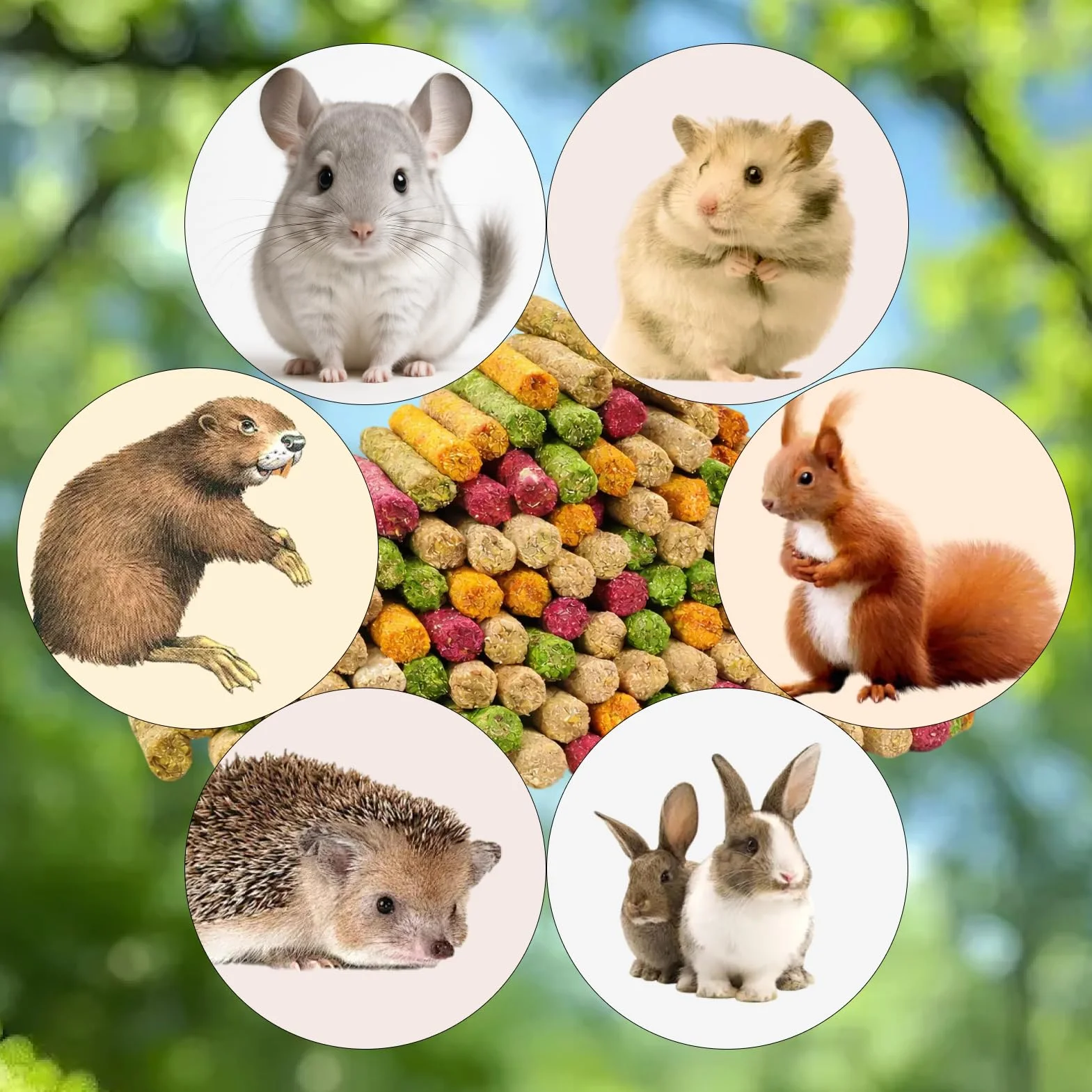 Baton De Foin Lapin Naturelle 120g 20pcs Jouet pour Lapin Hamster Cochon d'Inde