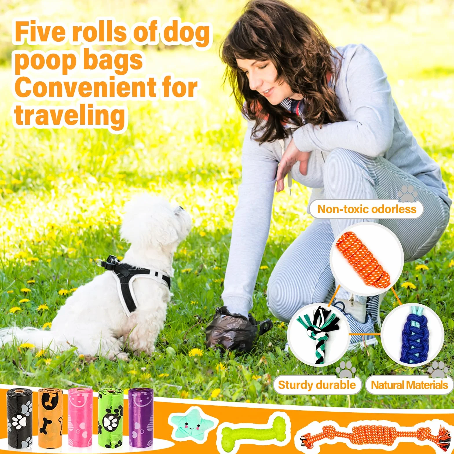 Jouet pour Chiens 20 Balles Corde à Mâcher Durables Indestructible Dentition Nettoyage Dents Petit Moyen