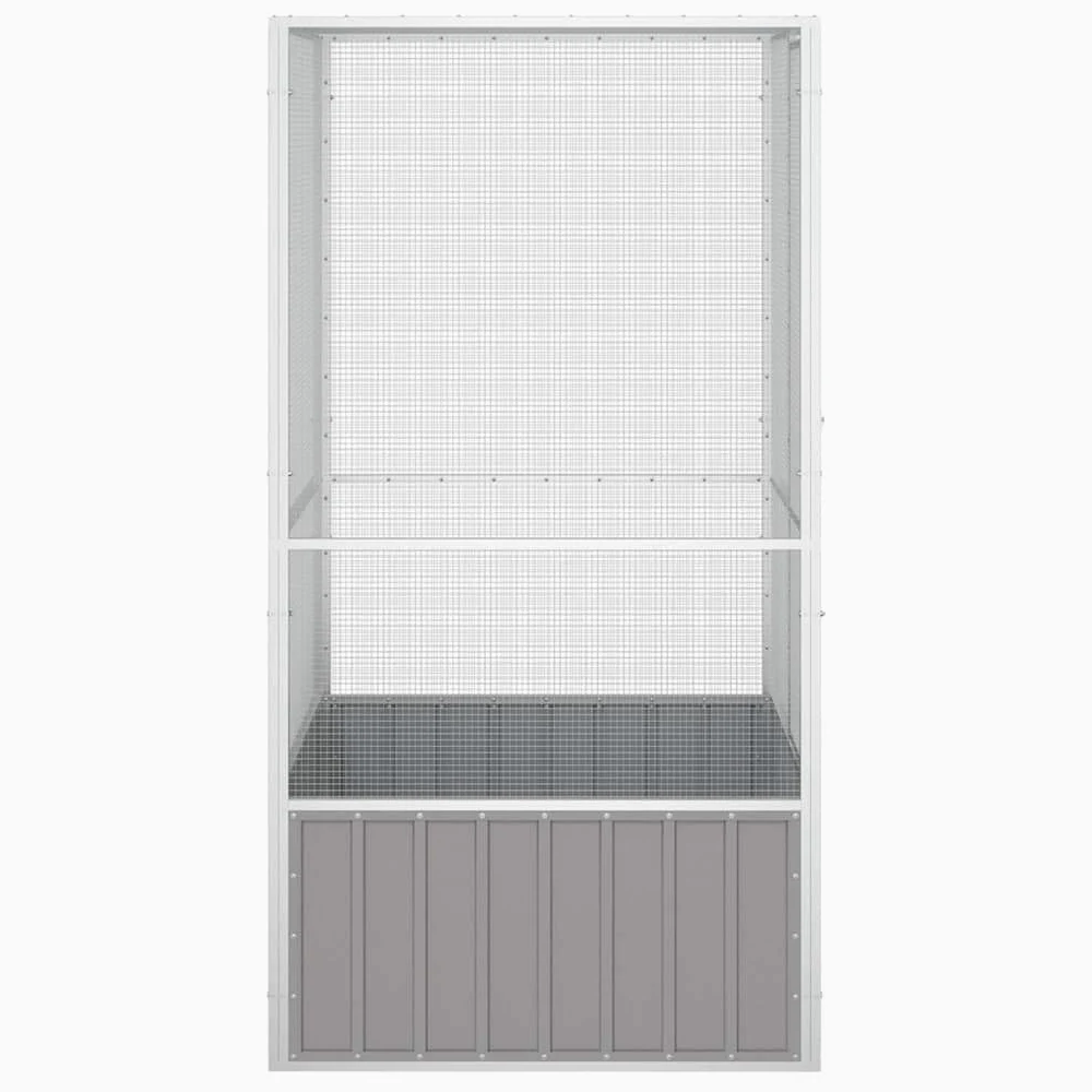 Générique Cage à Oiseaux Gris 111x107x211,5 cm Acier galvanisé Articles pour Animaux Articles pour Animaux de Compagnie Accessoires pour Oiseaux Cages & perchoirs à Oiseaux (Poids 28.1KG)