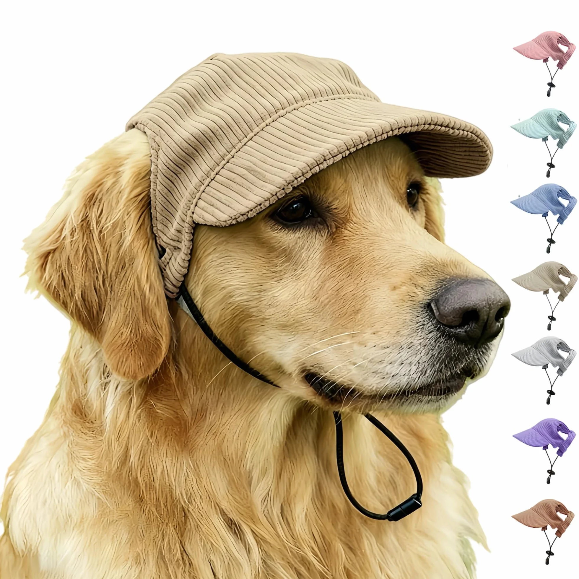 Casquette de baseball pour animaux de compagnie avec trous d'oreilles - Chapeau multicolore pour chien & chat, chapeau de soleil pour chien pour été & automne, casquette de baseball pour chien
