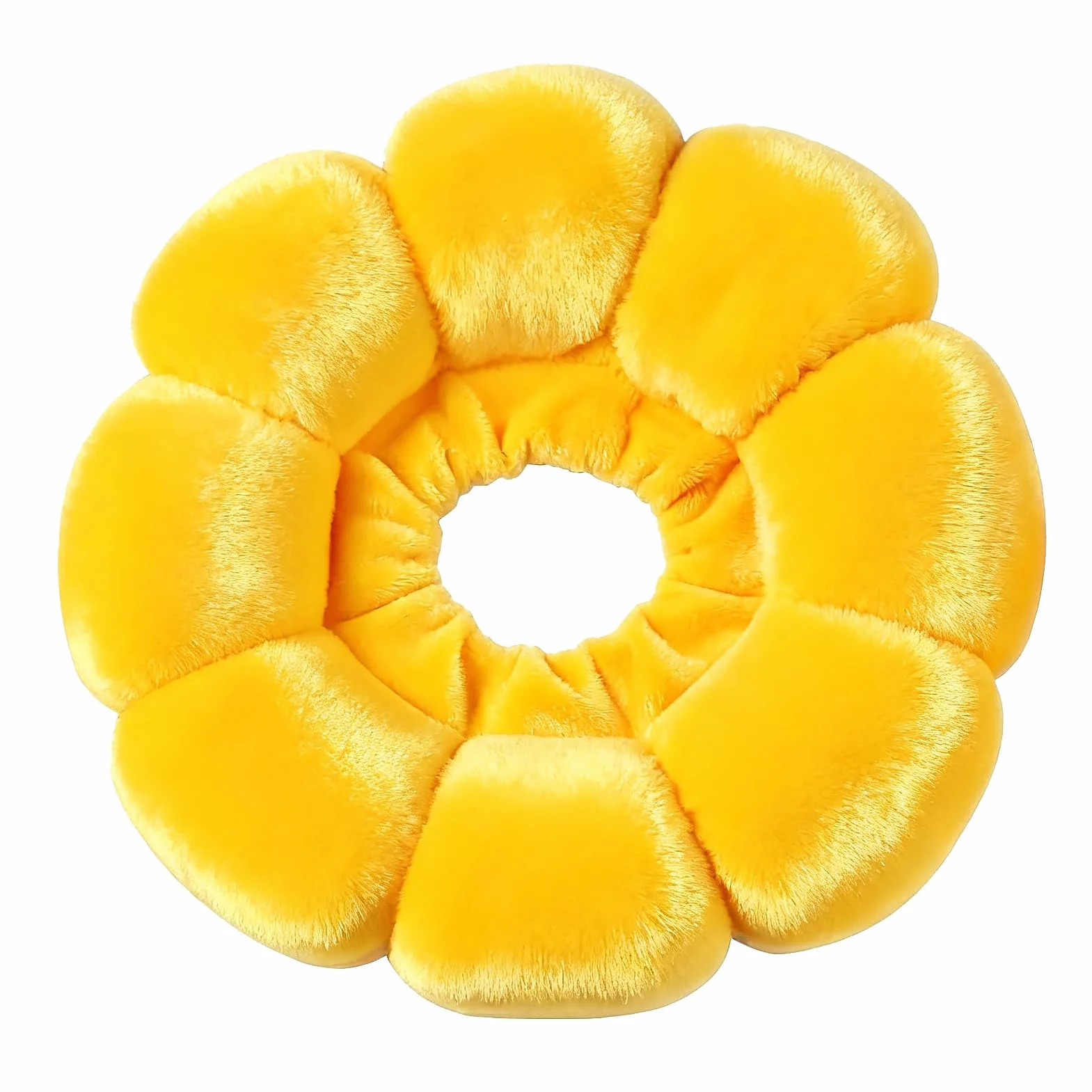 Collier Anti Léchage pour Chien Chat en Coton Respirant Ajustable après Chirurgie Ultra Léger Confortable M Jaune