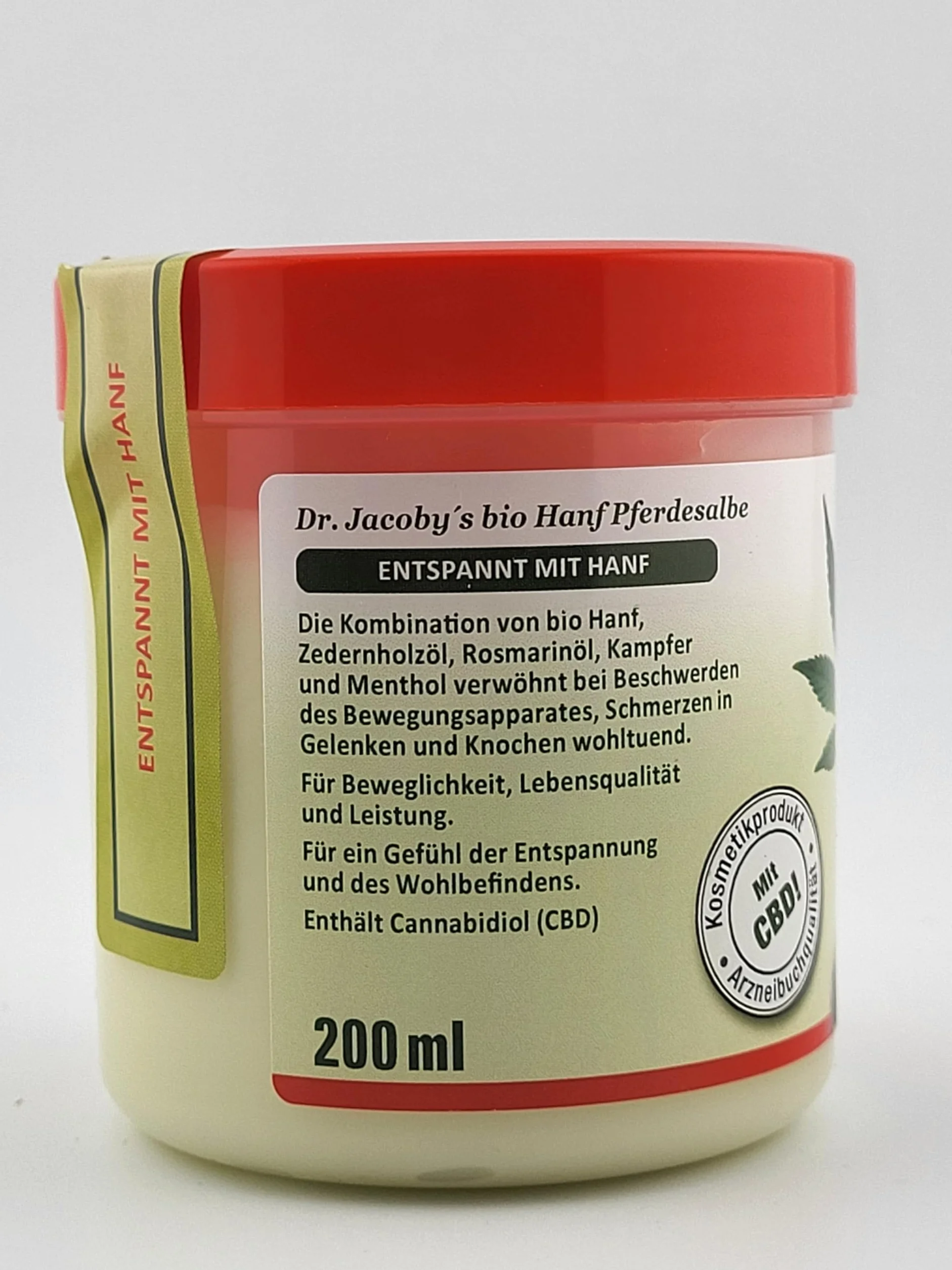 Dr. Jacoby Lot de 2 baumes pour cheval au chanvre bio 200 ml