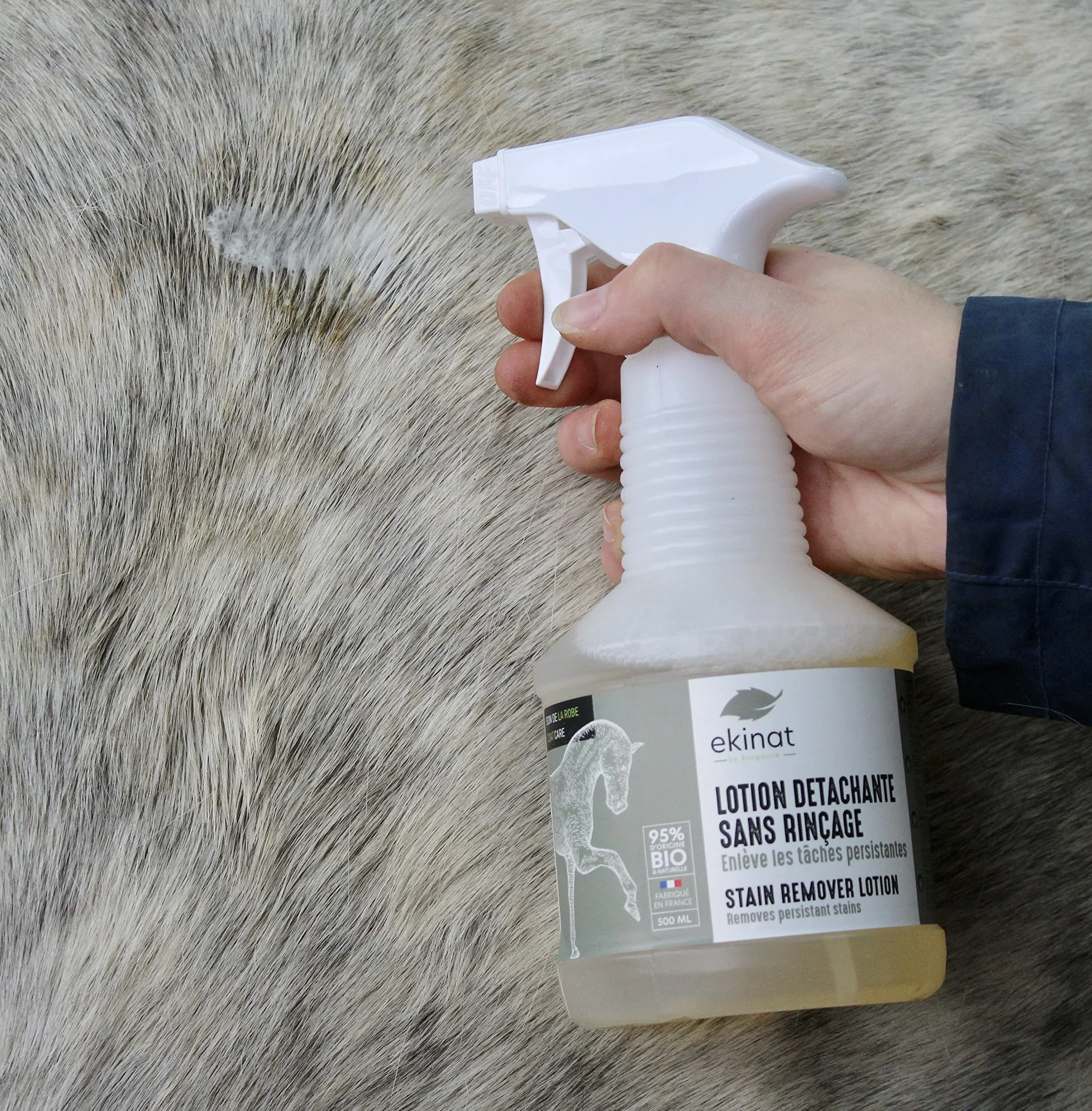Lotion détachante sans rinçage pour Chevaux