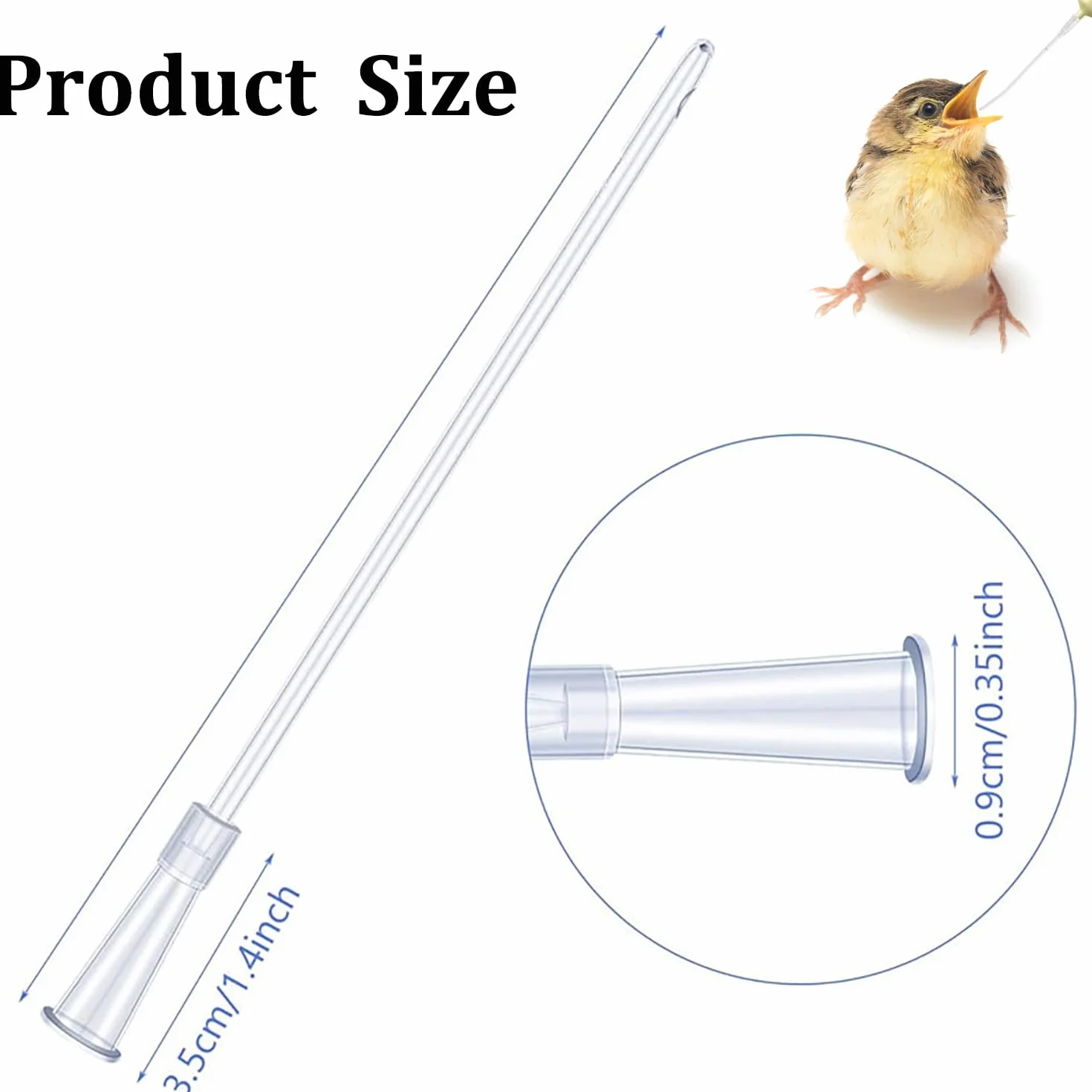Seringue Alimentaire 10 ml pour Oiseaux avec Tubes - Outil d'Alimentation Manuelle pour Perroquets, Pigeons, Moineaux