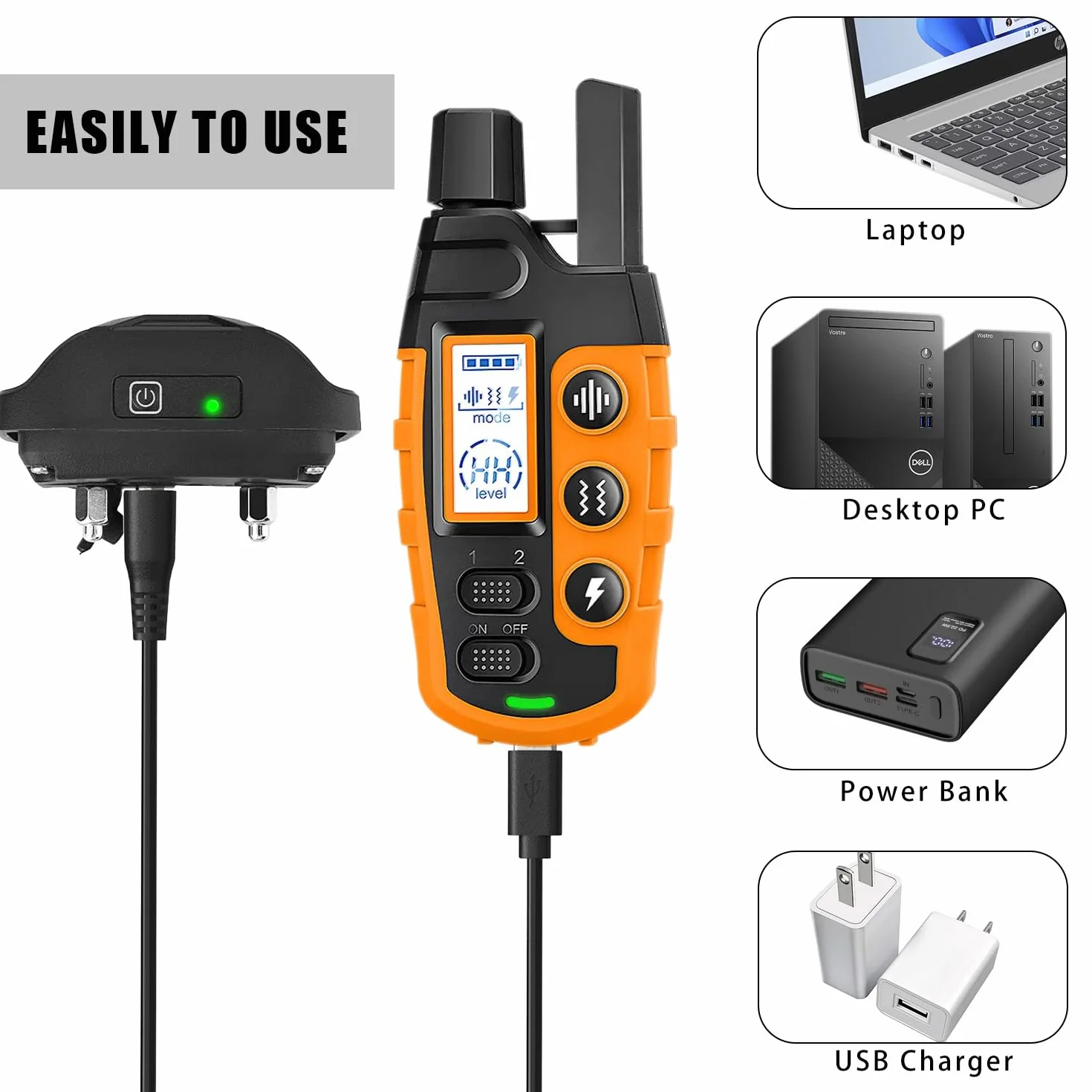 Chargeur USB 6 en 1 pour Collier de Dressage Chien Adaptateur Secteur