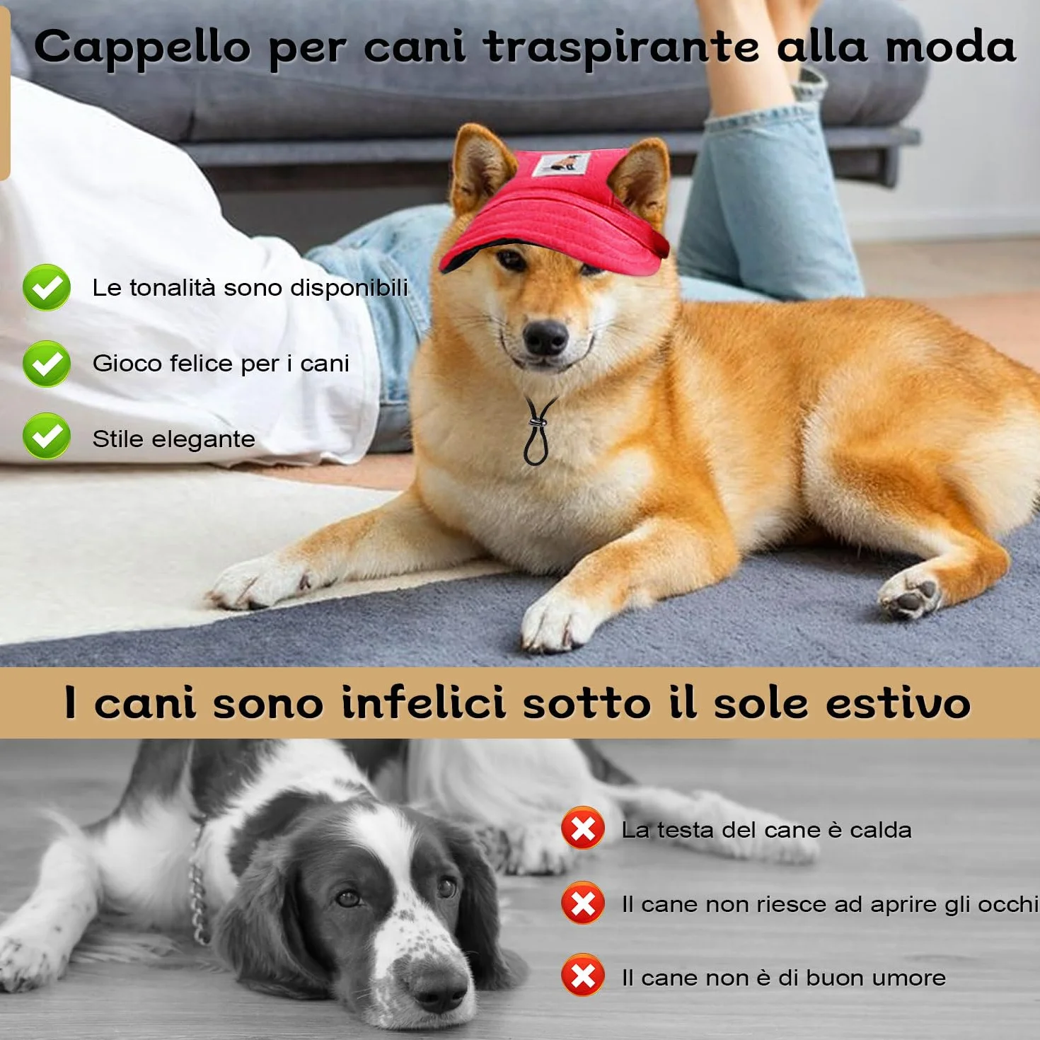 LATRAT Casquette de Baseball pour Petit Animal de Compagnie, Pet Dog Réglable Hat Sports Cap pour Chiot Petit Chien Chat Animaux (Bleu, S)