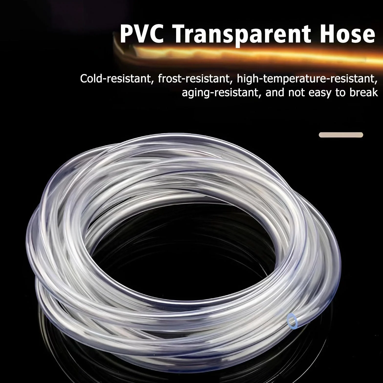 Tuyau Aquarium 10M 4/6MM PVC Transparent pour Pompe à Air CO2 et Étang