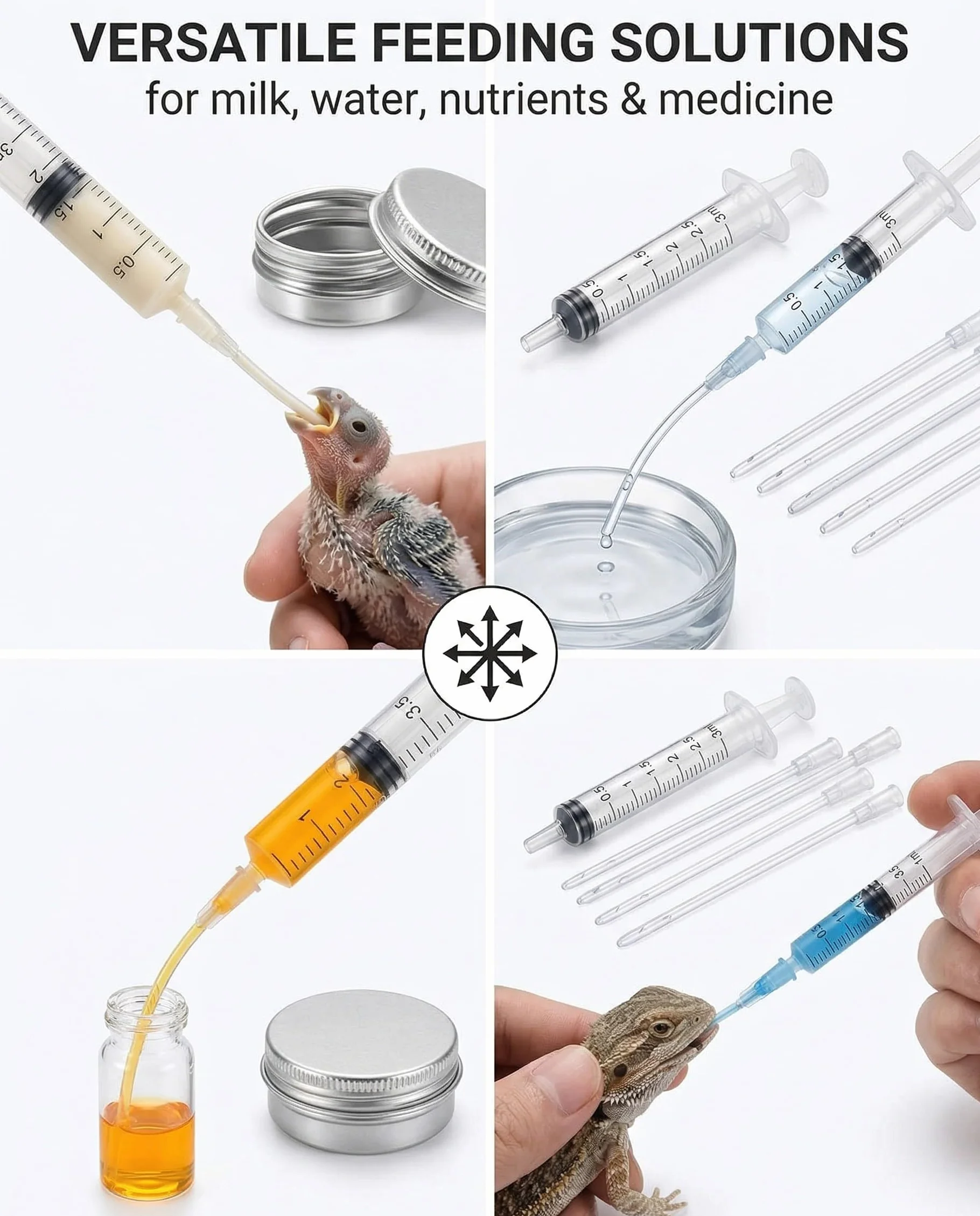 Set sondes alimentation oisillons 11 pièces seringues 3ml 5ml 10ml boîte repas