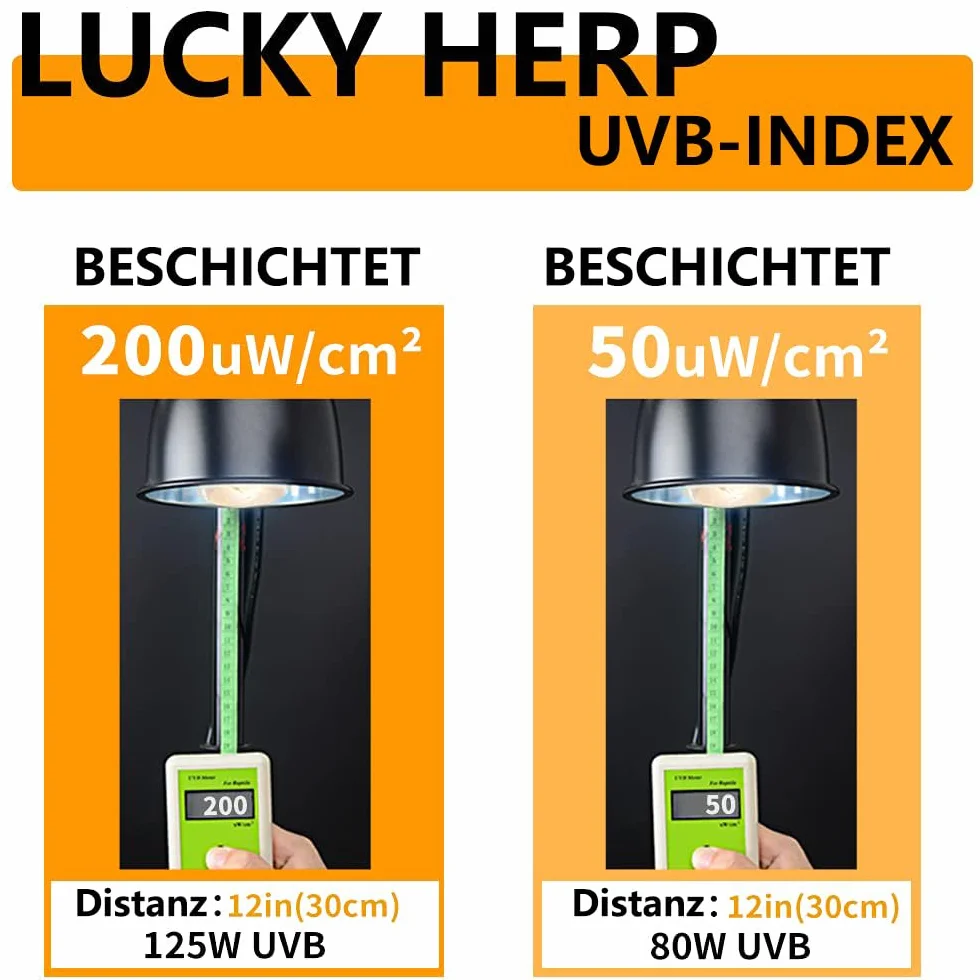 Lampe chauffante UVA UVB pour terrarium E27 125W LUCKY HERP reptiles