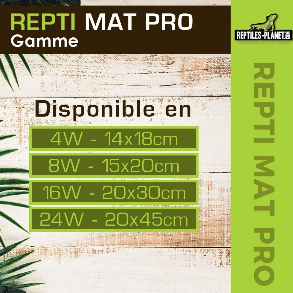 Reptiles Planet Repti Mat Pro Tapis Chauffant Terrarium Tropical 8 W 15 x 20 cm