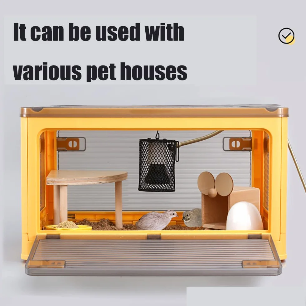 Lampe chauffante pour reptiles 100W céramique sans lumière avec cage