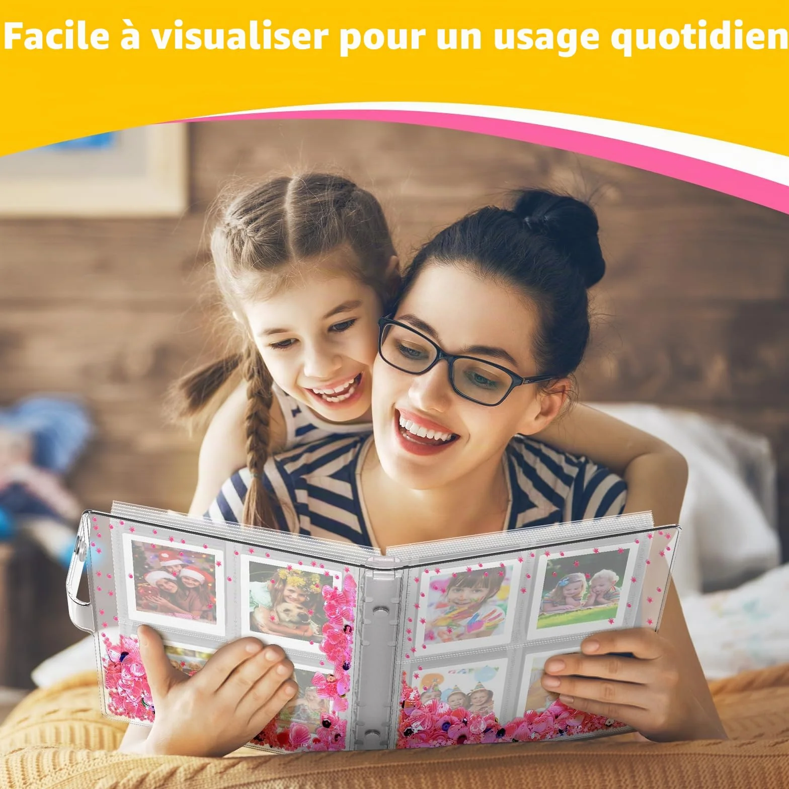Album Photo Enfant pour Polaroid Instax Mini, 200 Photos, Cadeau Filles 4-10 Ans