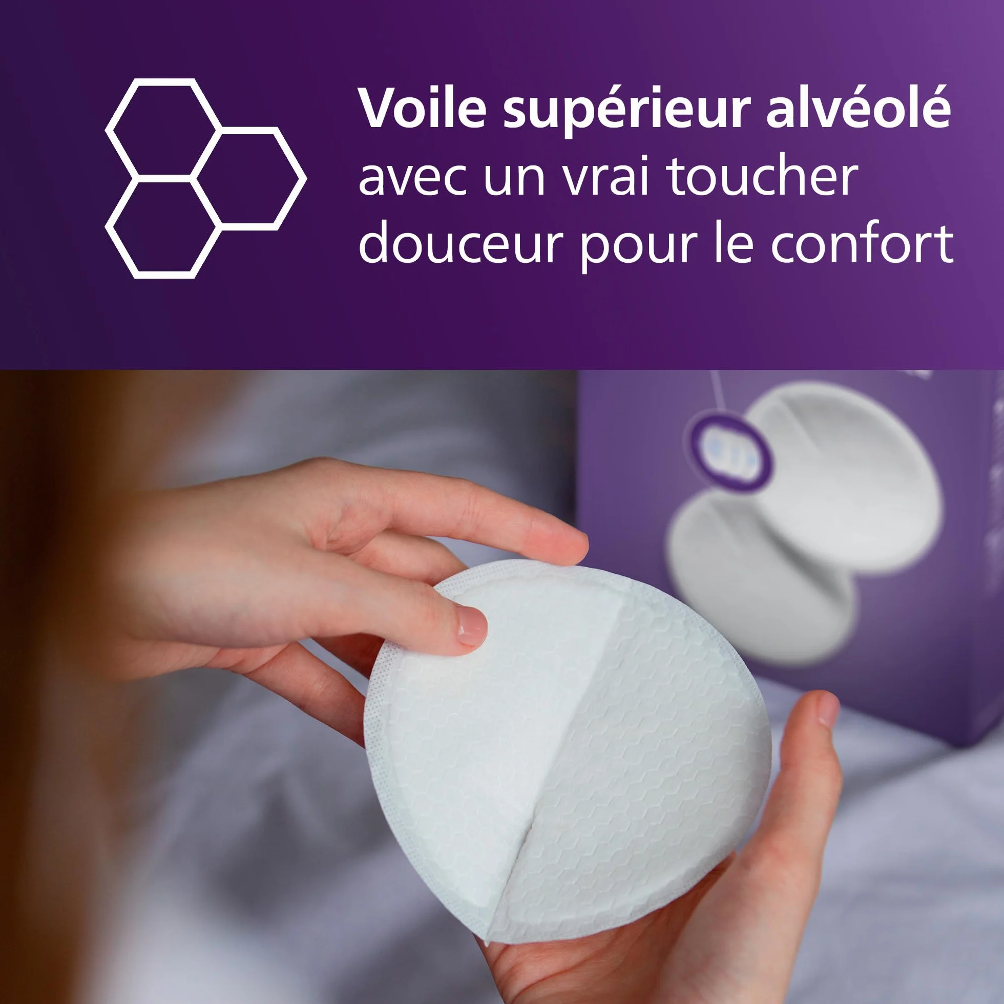 Philips Avent Coussinets d’allaitement jetables, absorption triple épaisseur, anti-fuites, 60 pièces, SCF254/61